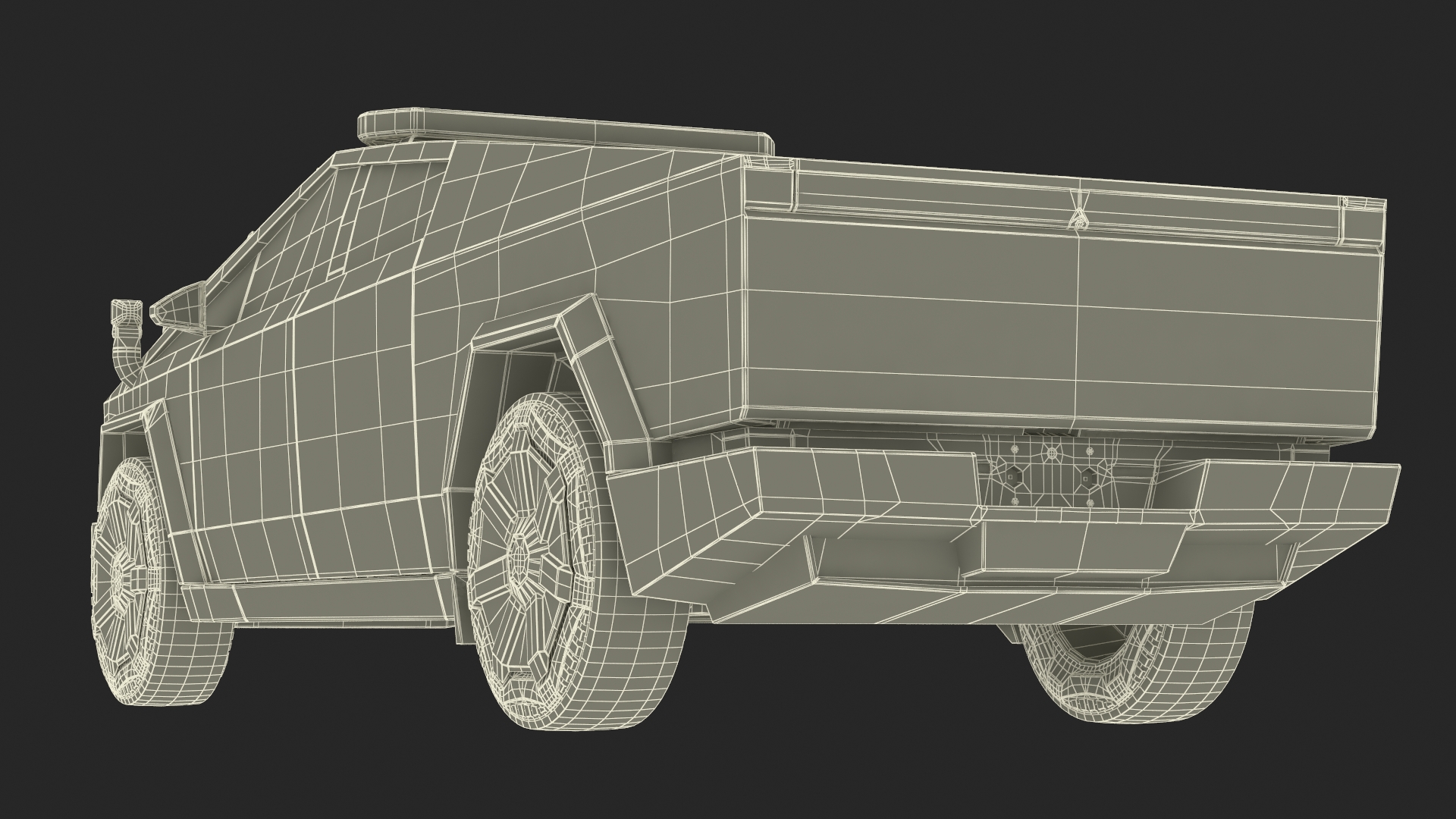 Tesla Cybertruck Police Car 3D