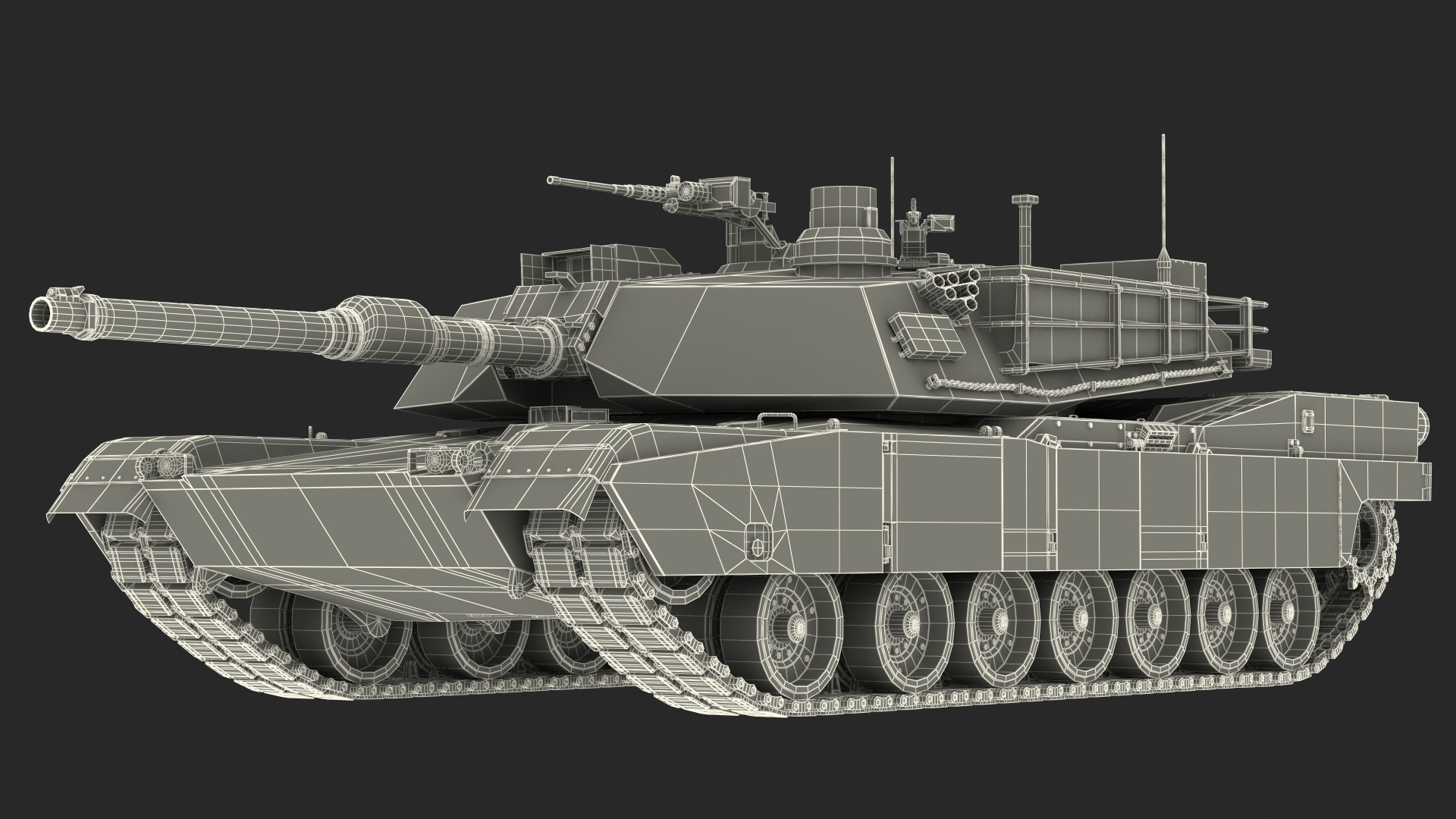 M1 Abrams 2 Green 3D