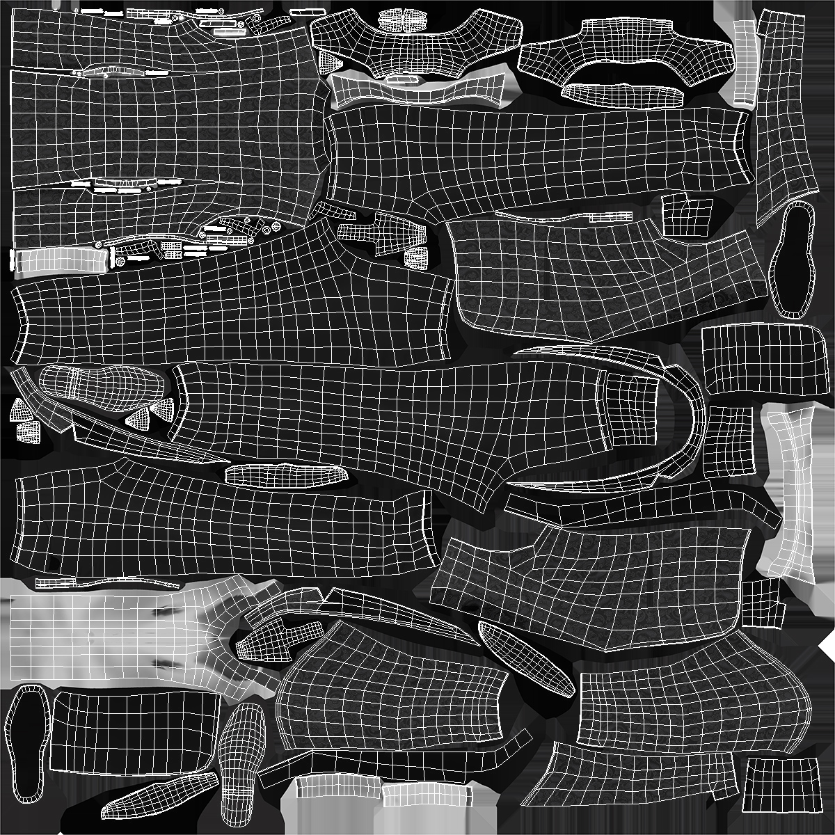 3D Grey Patterned Tuxedo Suit