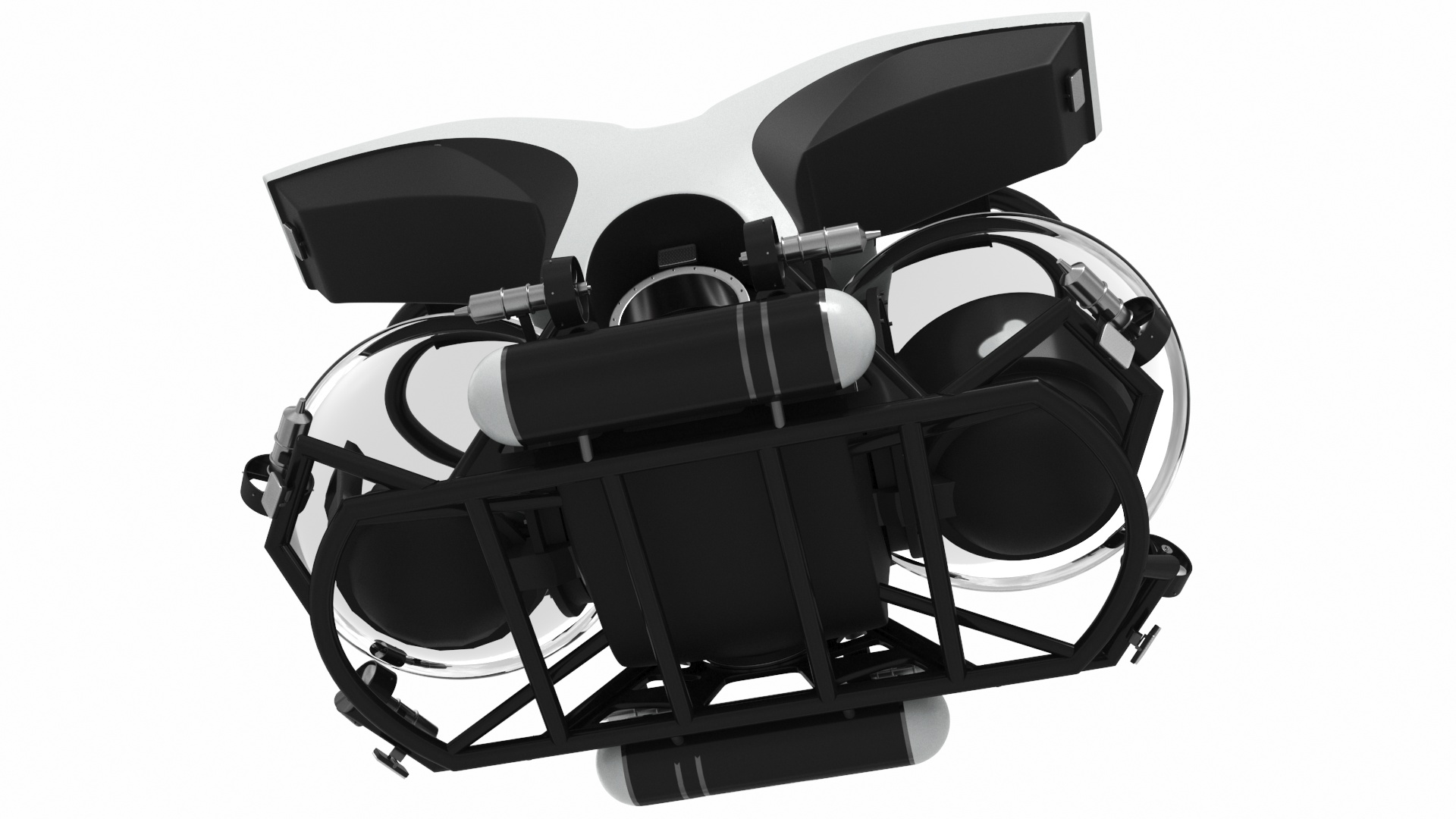 3D Tourist Deep Sea Submarine Rigged model