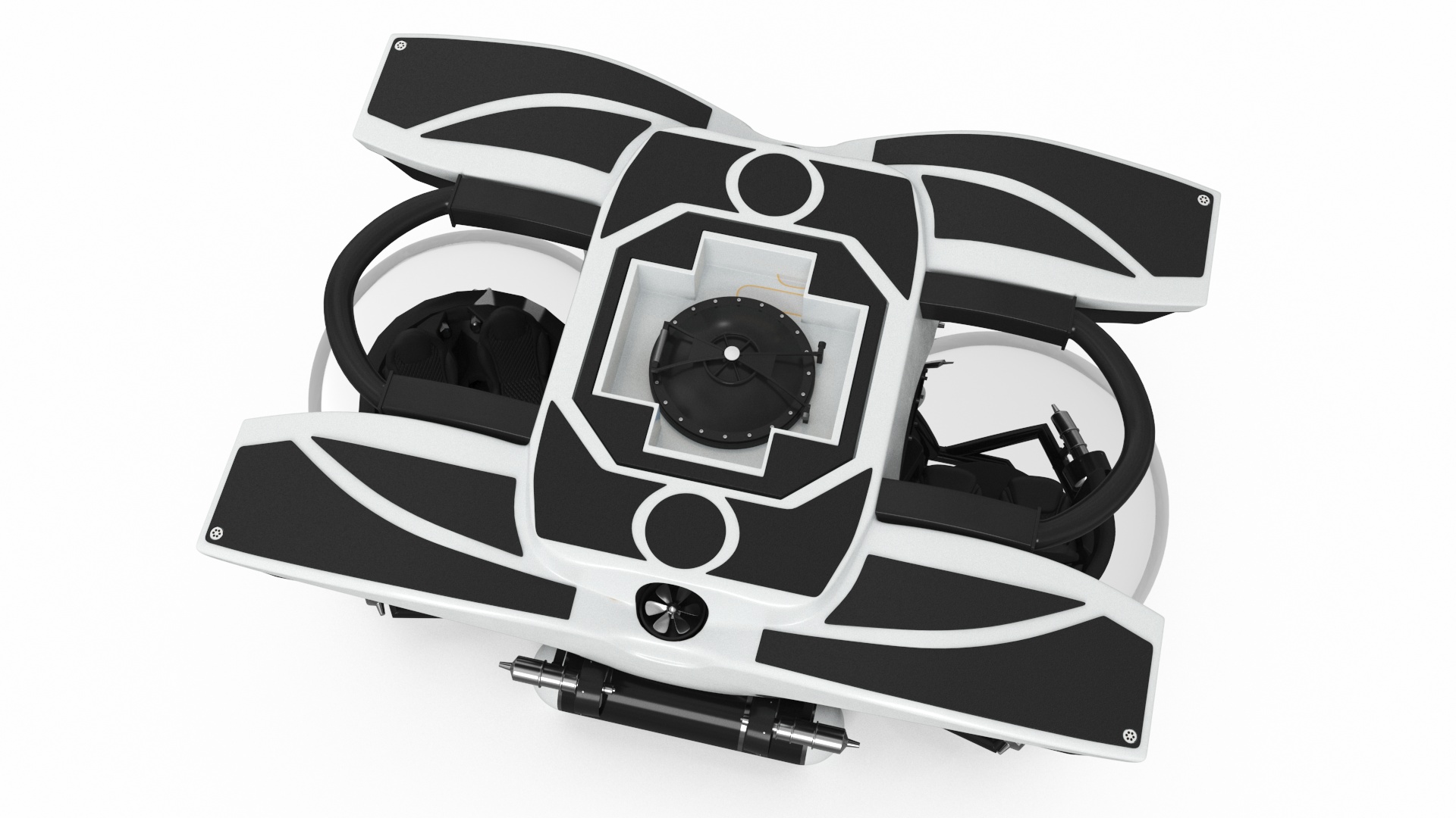 3D Tourist Deep Sea Submarine Rigged model