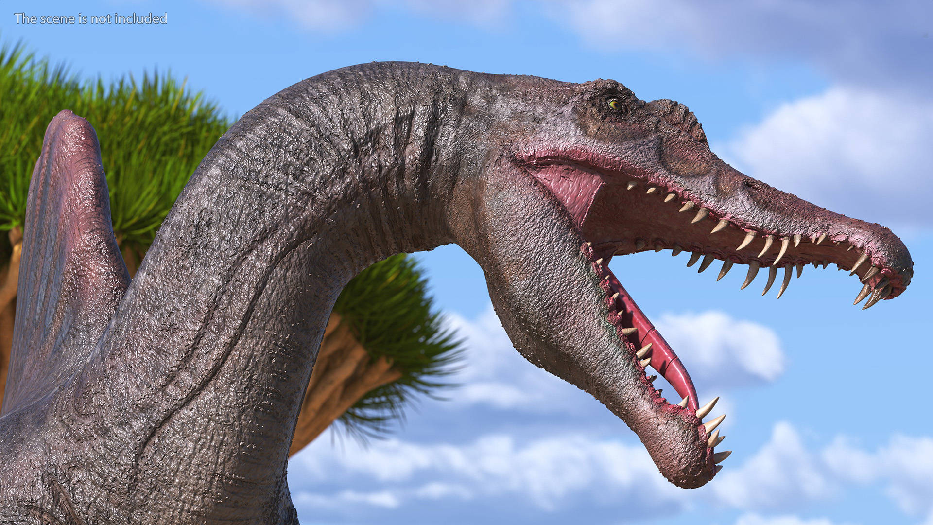 Spinosaurus Roaring Pose 3D model