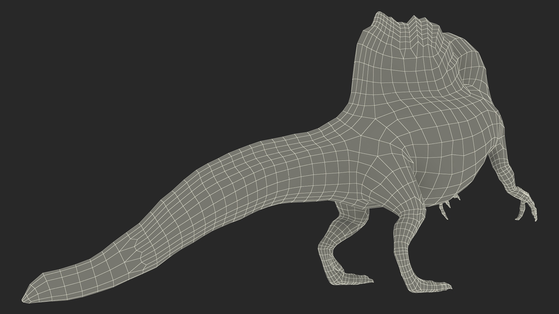 Spinosaurus Roaring Pose 3D model