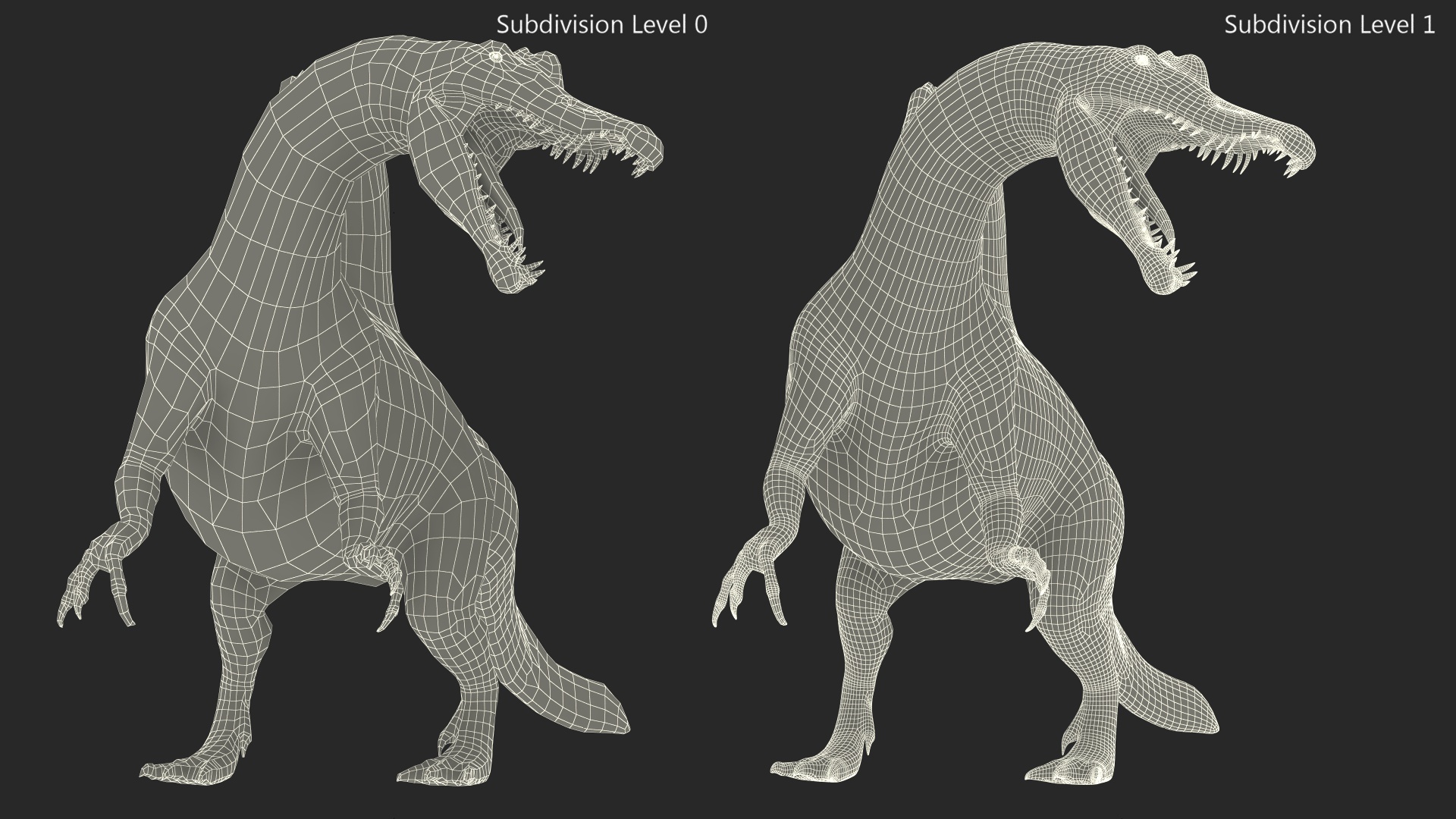 Spinosaurus Roaring Pose 3D model