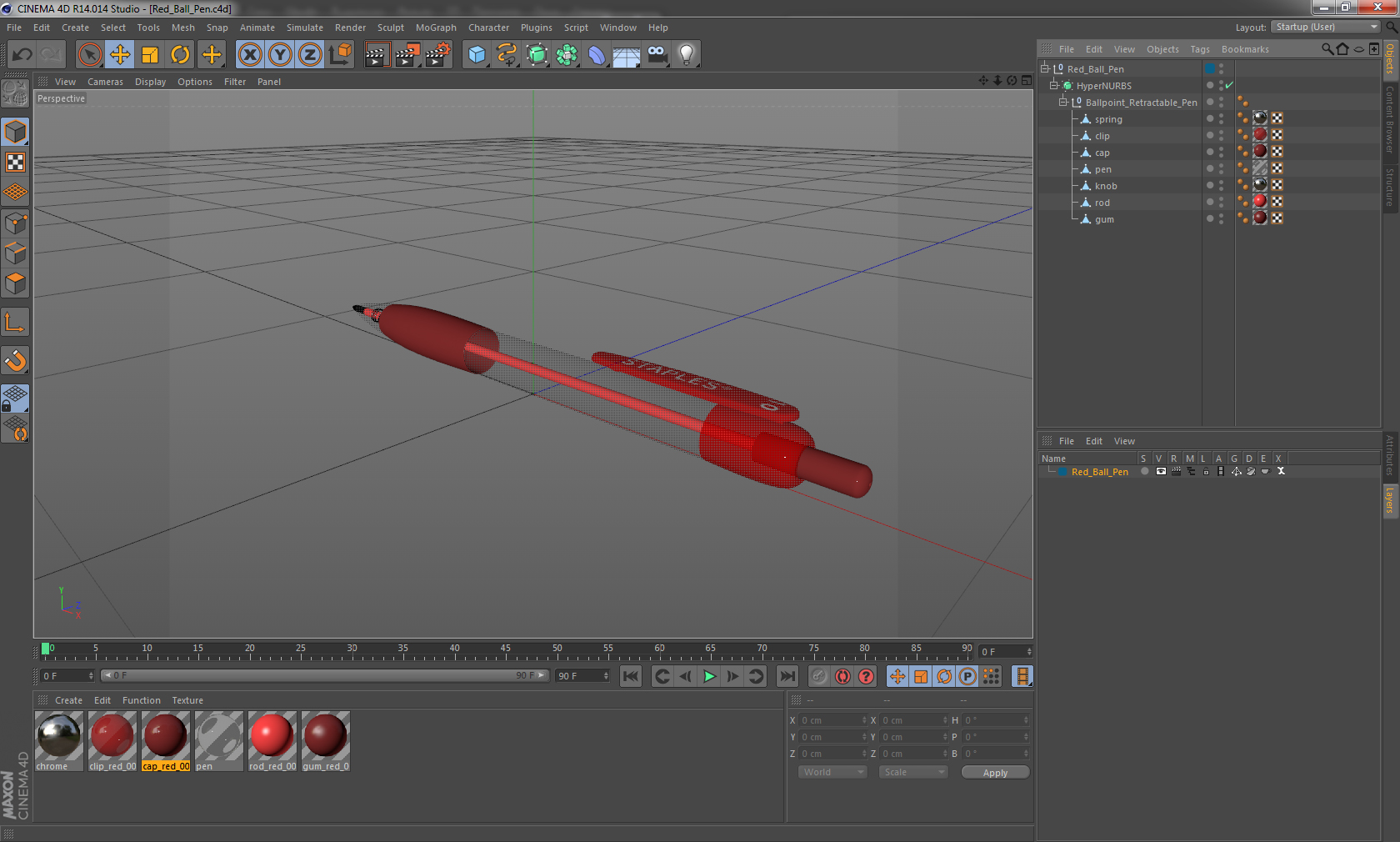 Red Ball Pen 3D