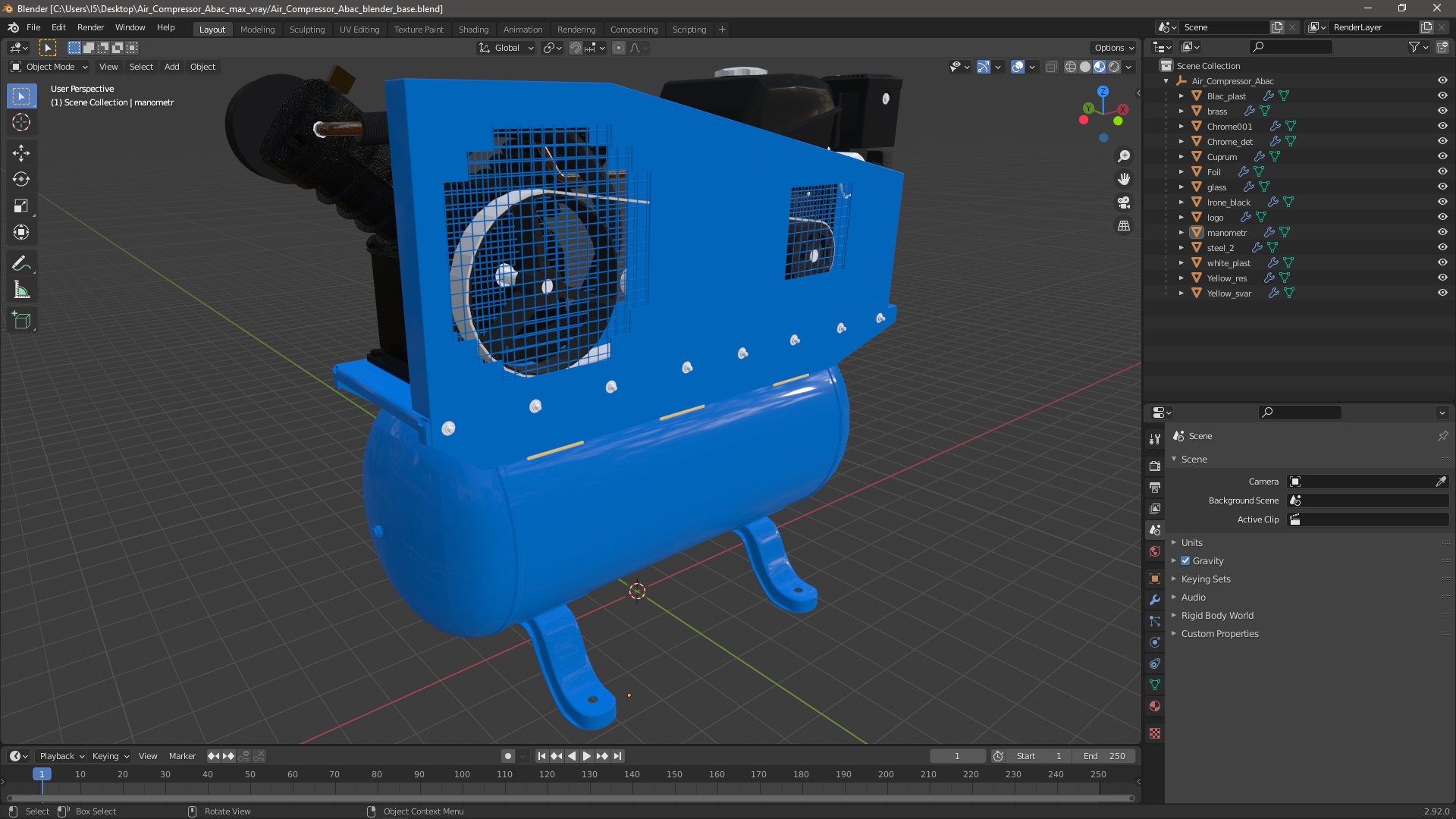 Air Compressor Abac 3D model