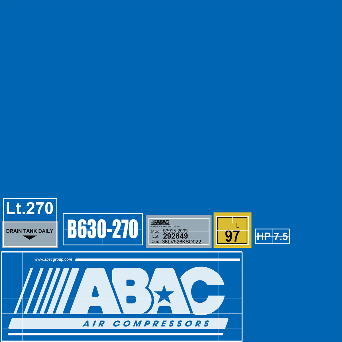 Air Compressor Abac 3D model