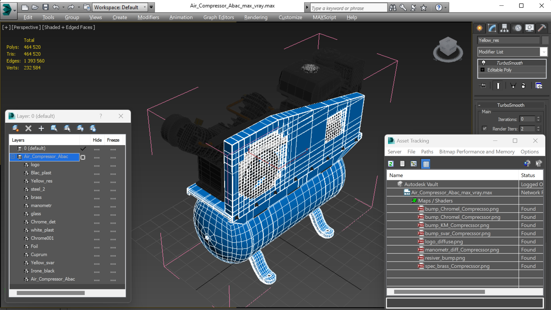 Air Compressor Abac 3D model