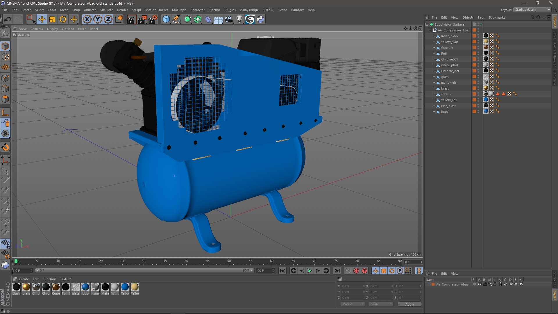 Air Compressor Abac 3D model