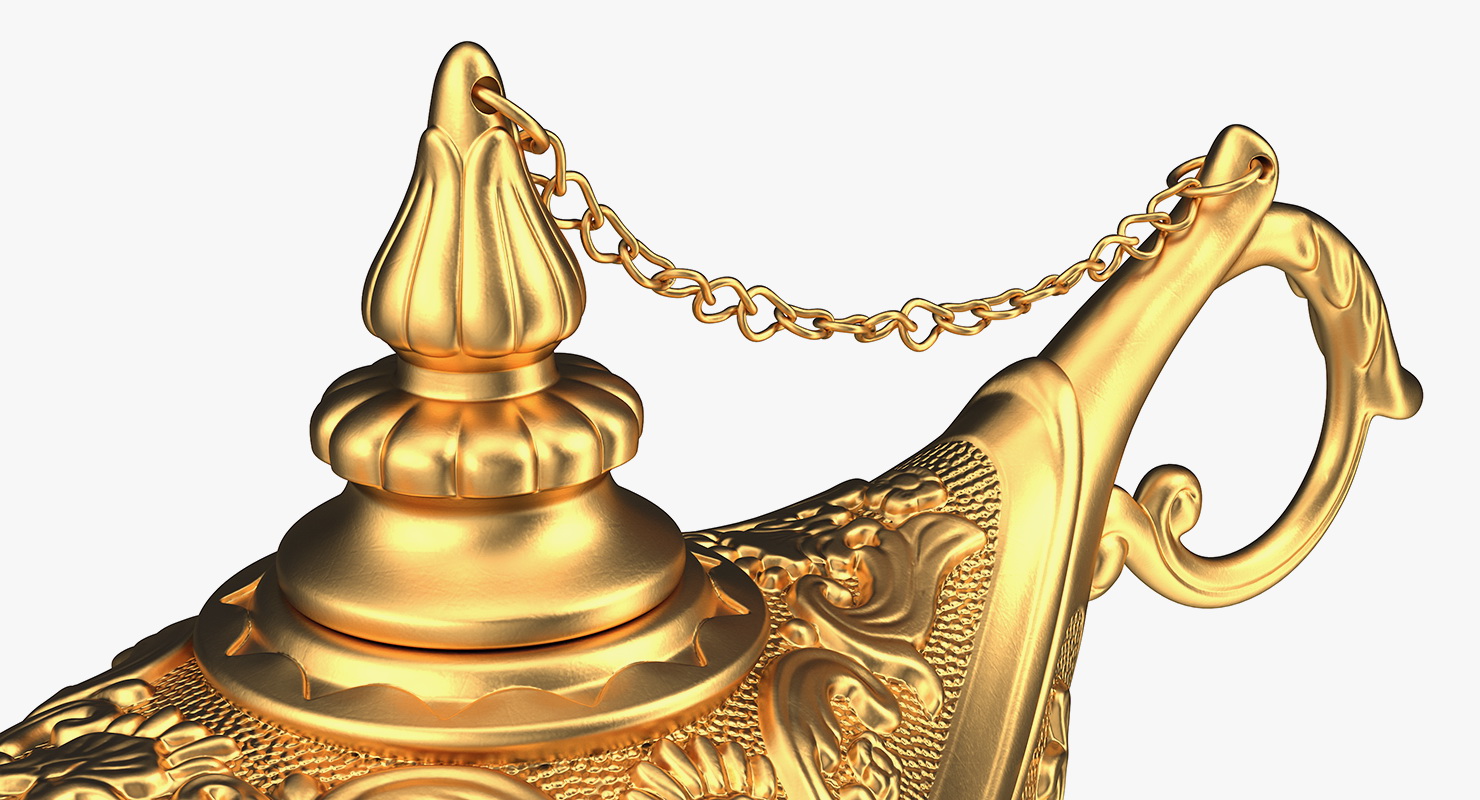 Golden Magic Lamp 3D