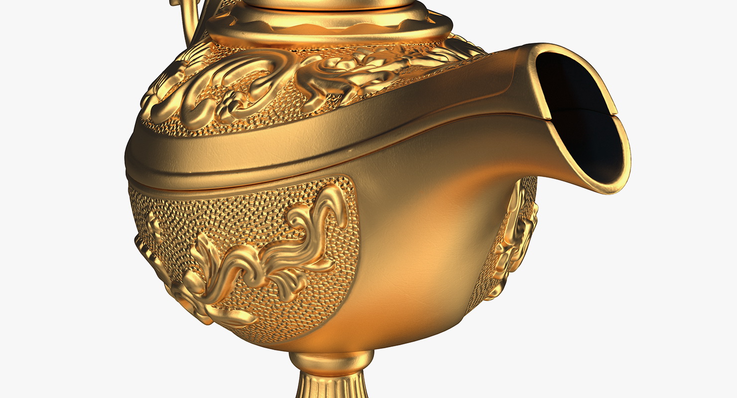 Golden Magic Lamp 3D