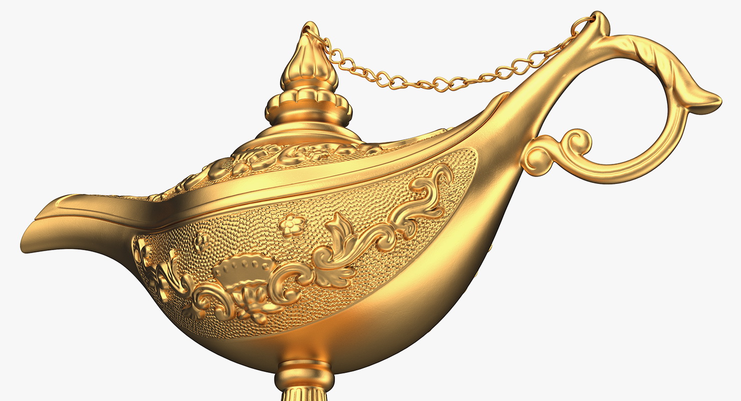 Golden Magic Lamp 3D