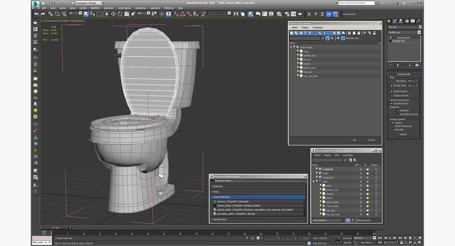 3D model Toilet Classic White
