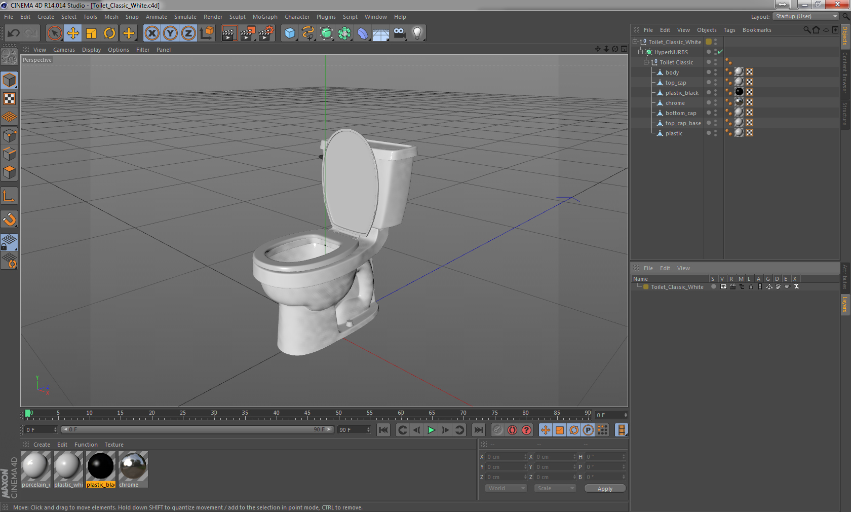 3D model Toilet Classic White