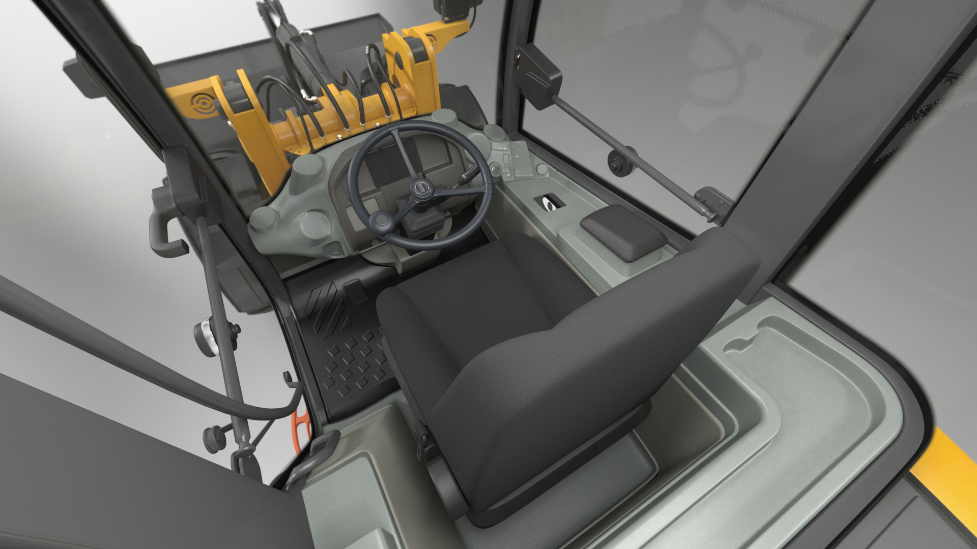 3D Volvo L25 Electric Loader with Bucket Simple Interior model