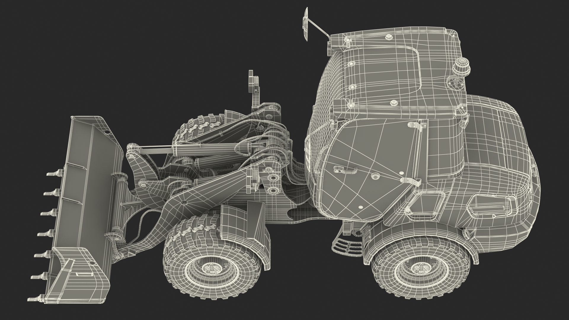 3D Volvo L25 Electric Loader with Bucket Simple Interior model