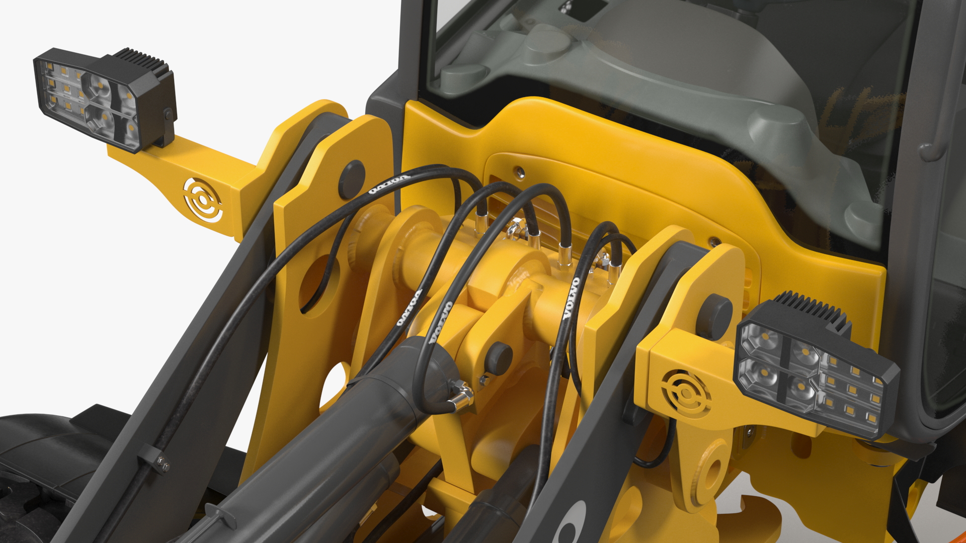 3D Volvo L25 Electric Loader with Bucket Simple Interior model