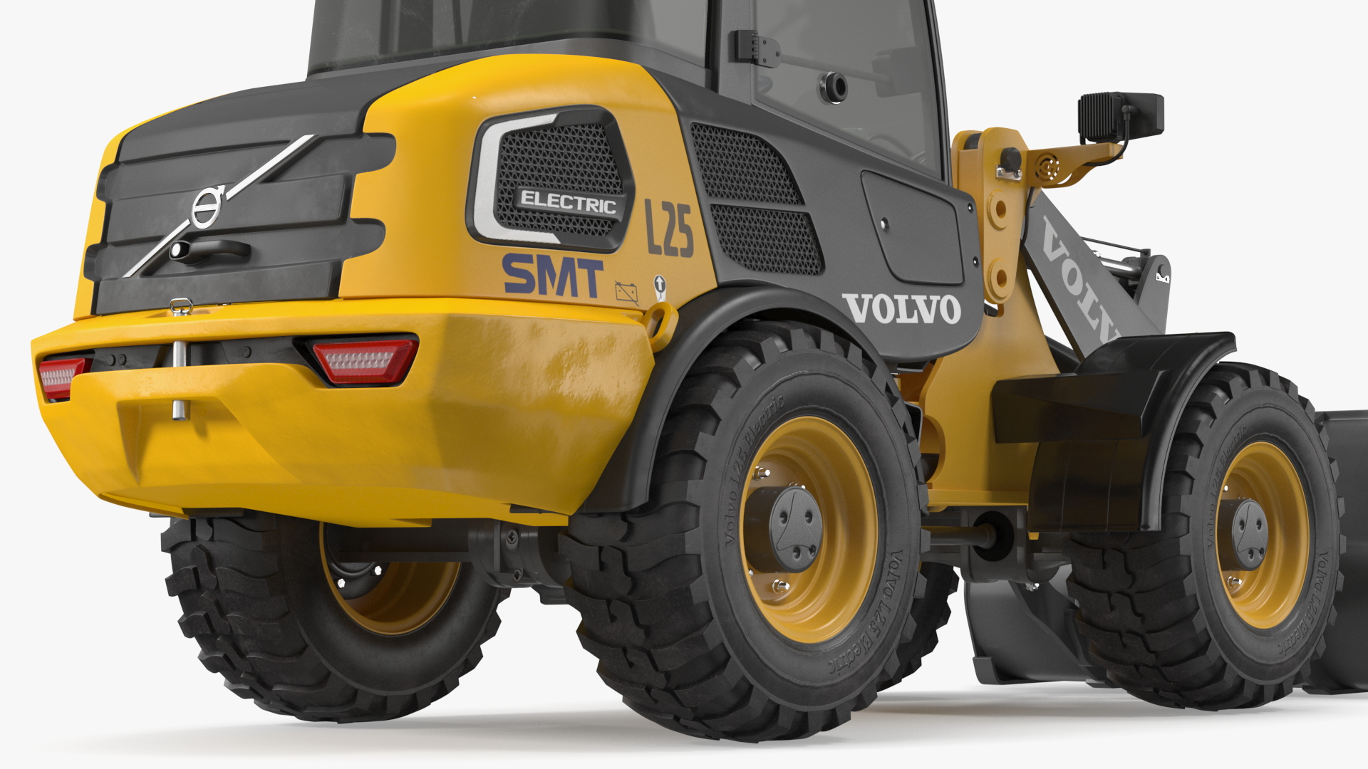 3D Volvo L25 Electric Loader with Bucket Simple Interior model