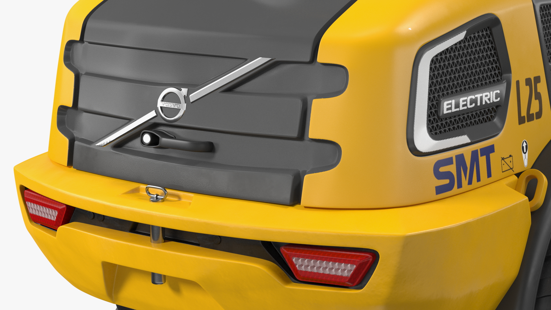 3D Volvo L25 Electric Loader with Bucket Simple Interior model