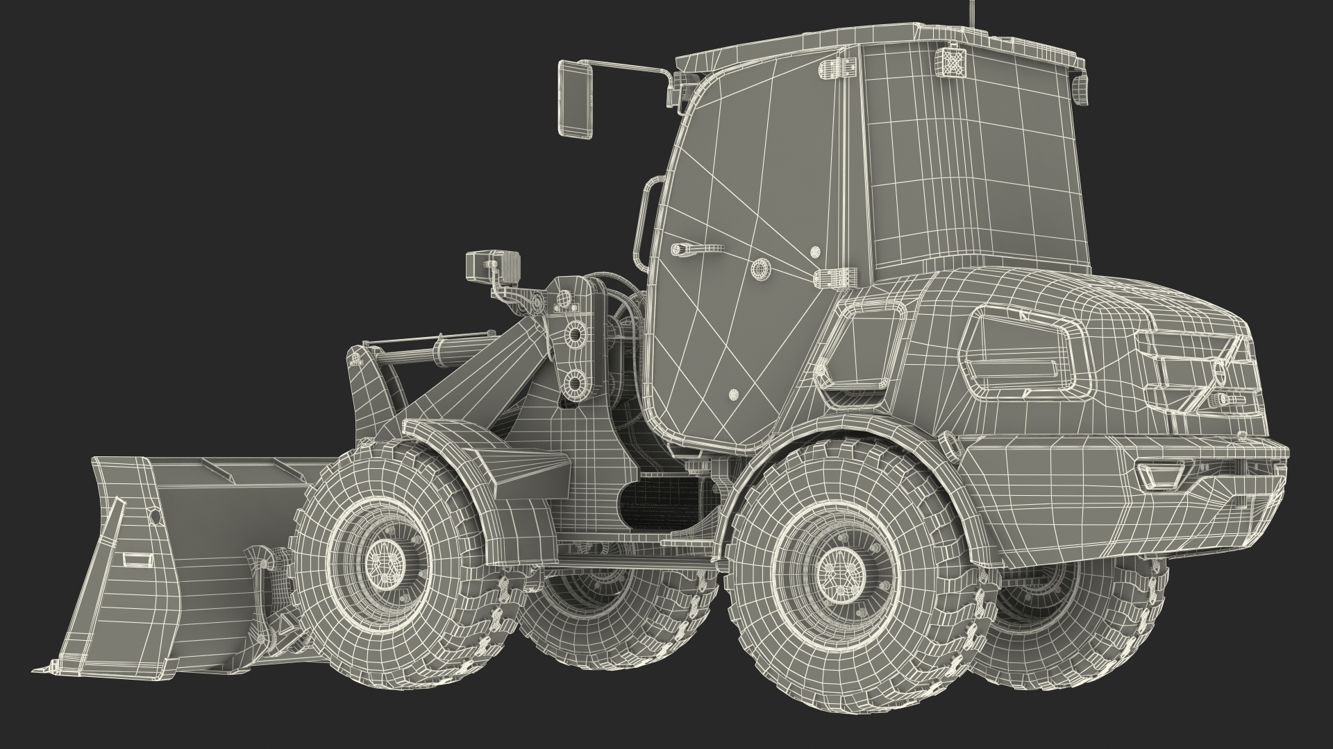 3D Volvo L25 Electric Loader with Bucket Simple Interior model