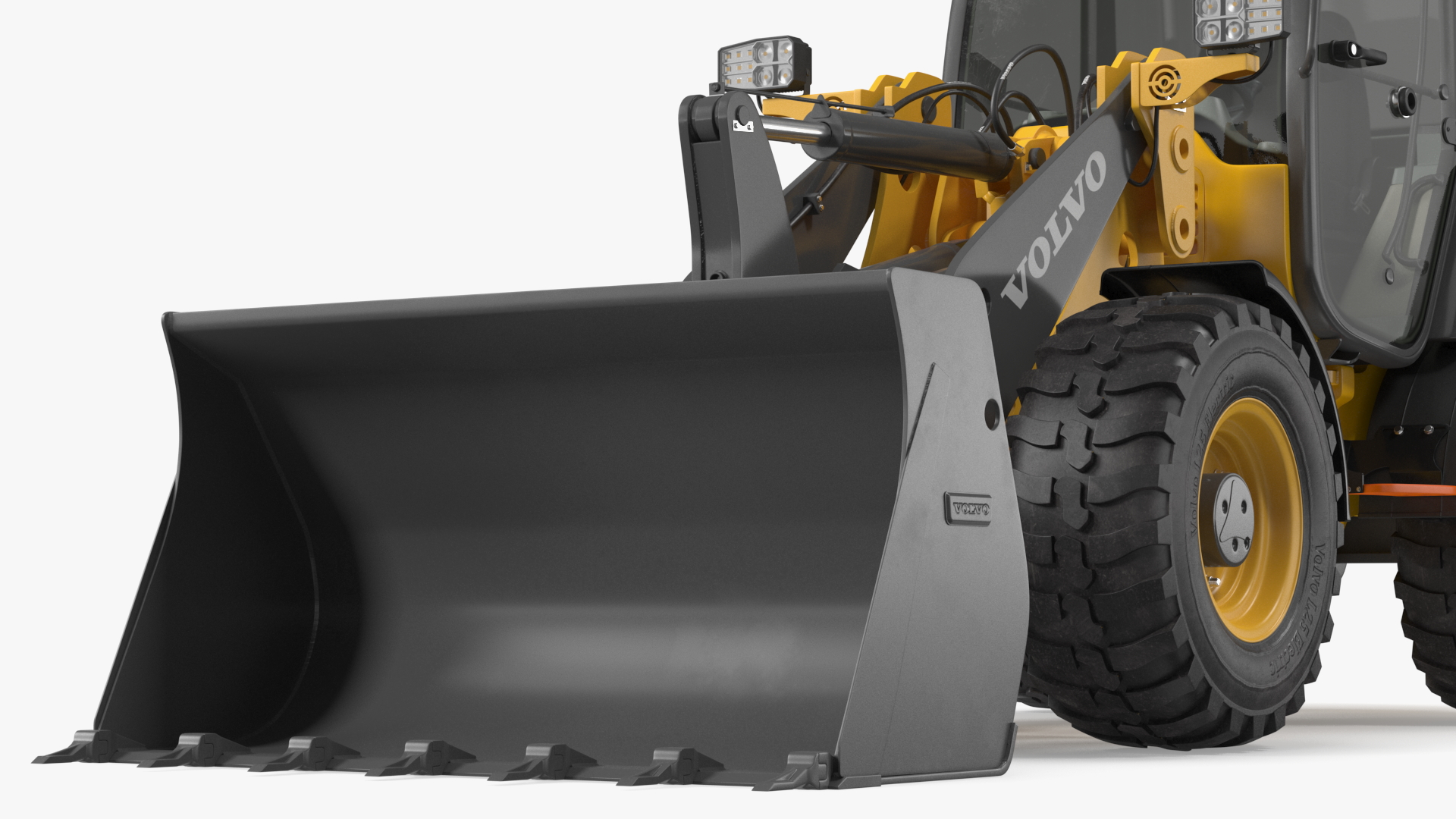 3D Volvo L25 Electric Loader with Bucket Simple Interior model