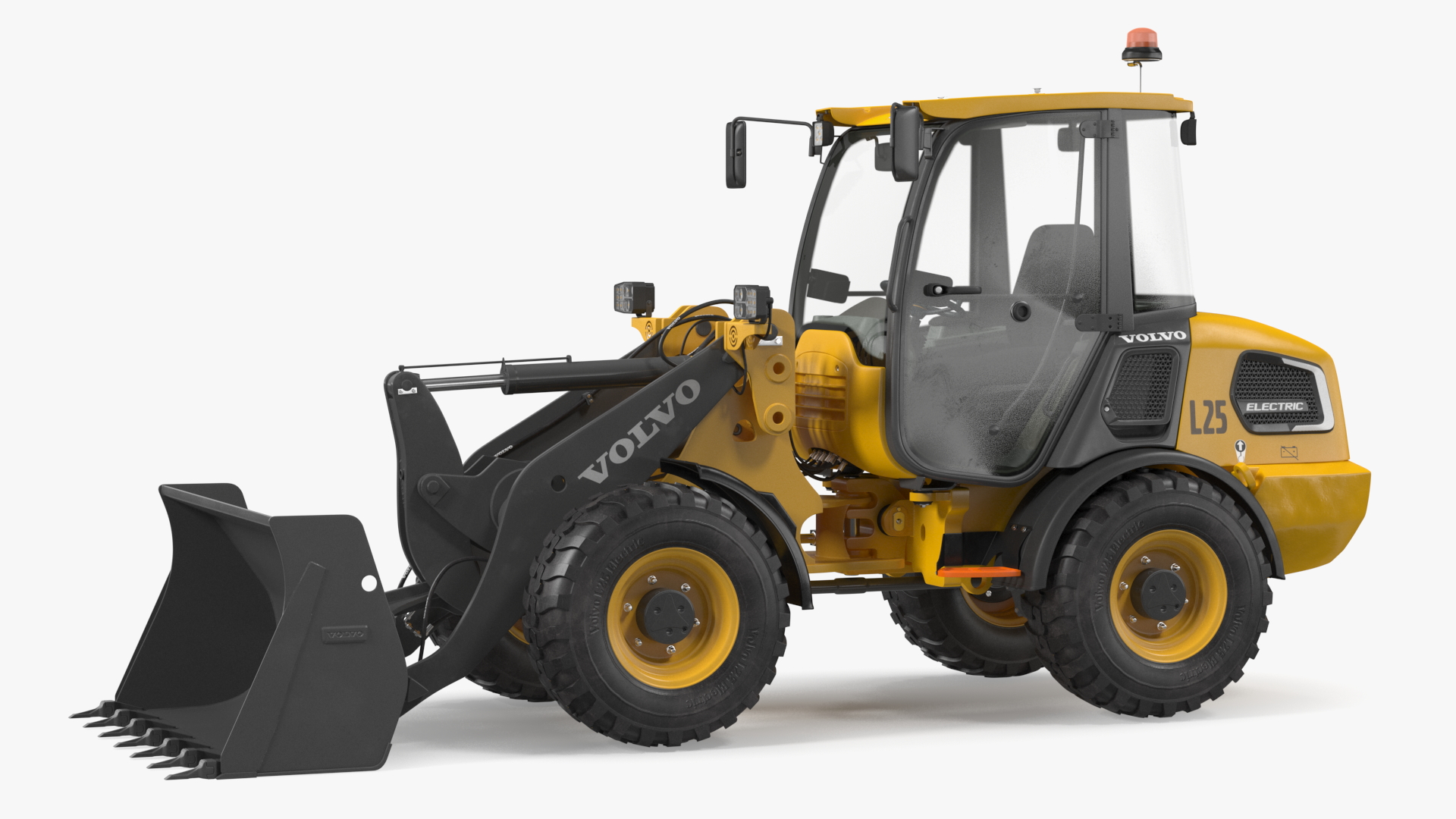3D Volvo L25 Electric Loader with Bucket Simple Interior model