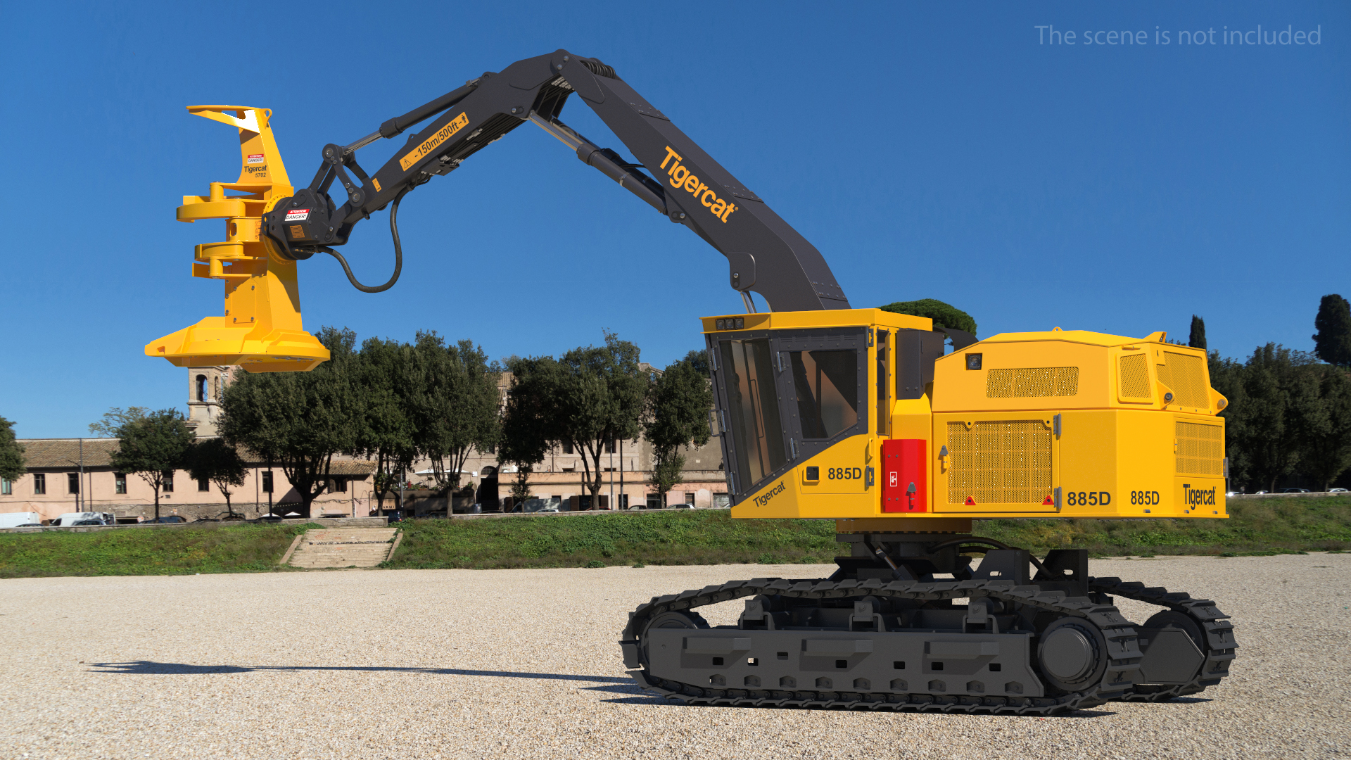 3D Tigercat 855D Tracked Feller Buncher