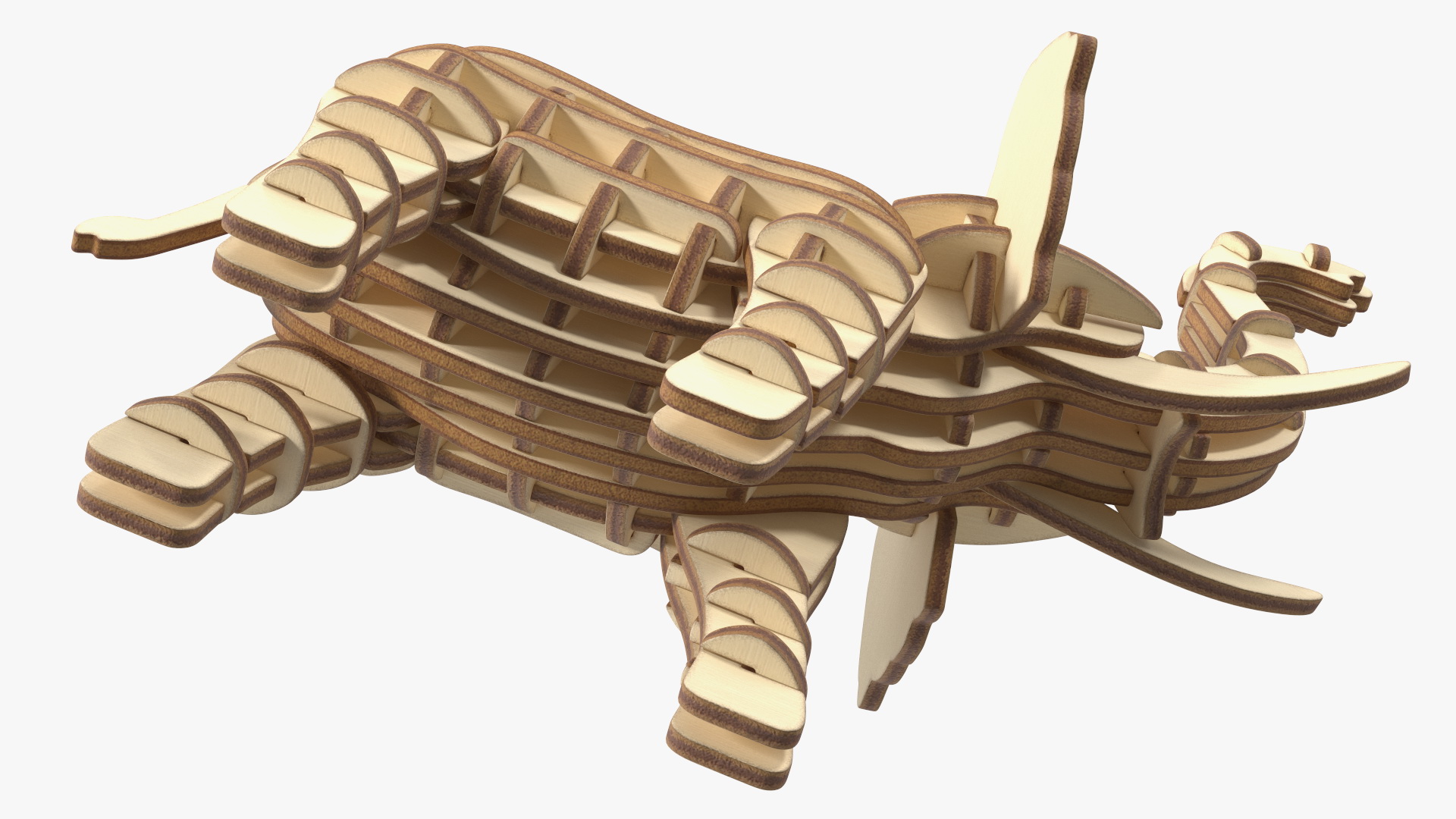 3D model Elephant Wooden 3D Puzzle