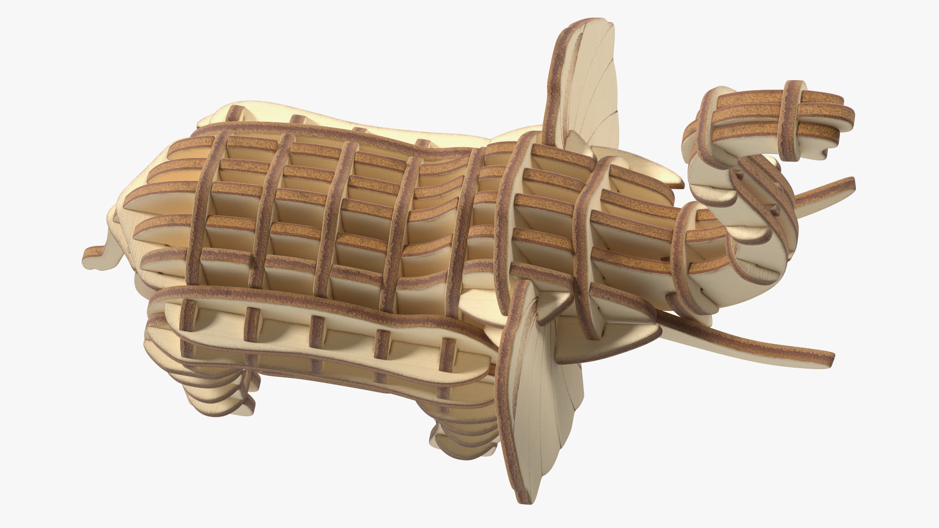 3D model Elephant Wooden 3D Puzzle