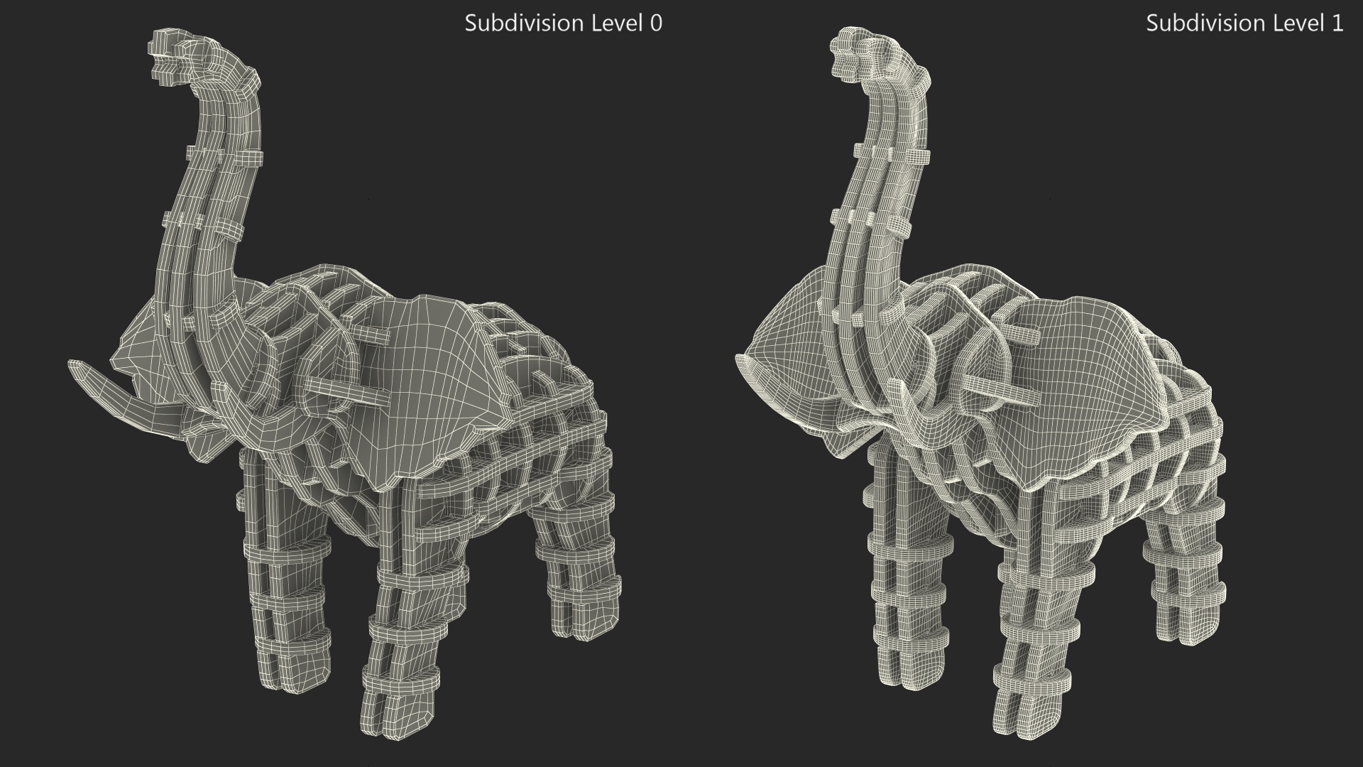 3D model Elephant Wooden 3D Puzzle