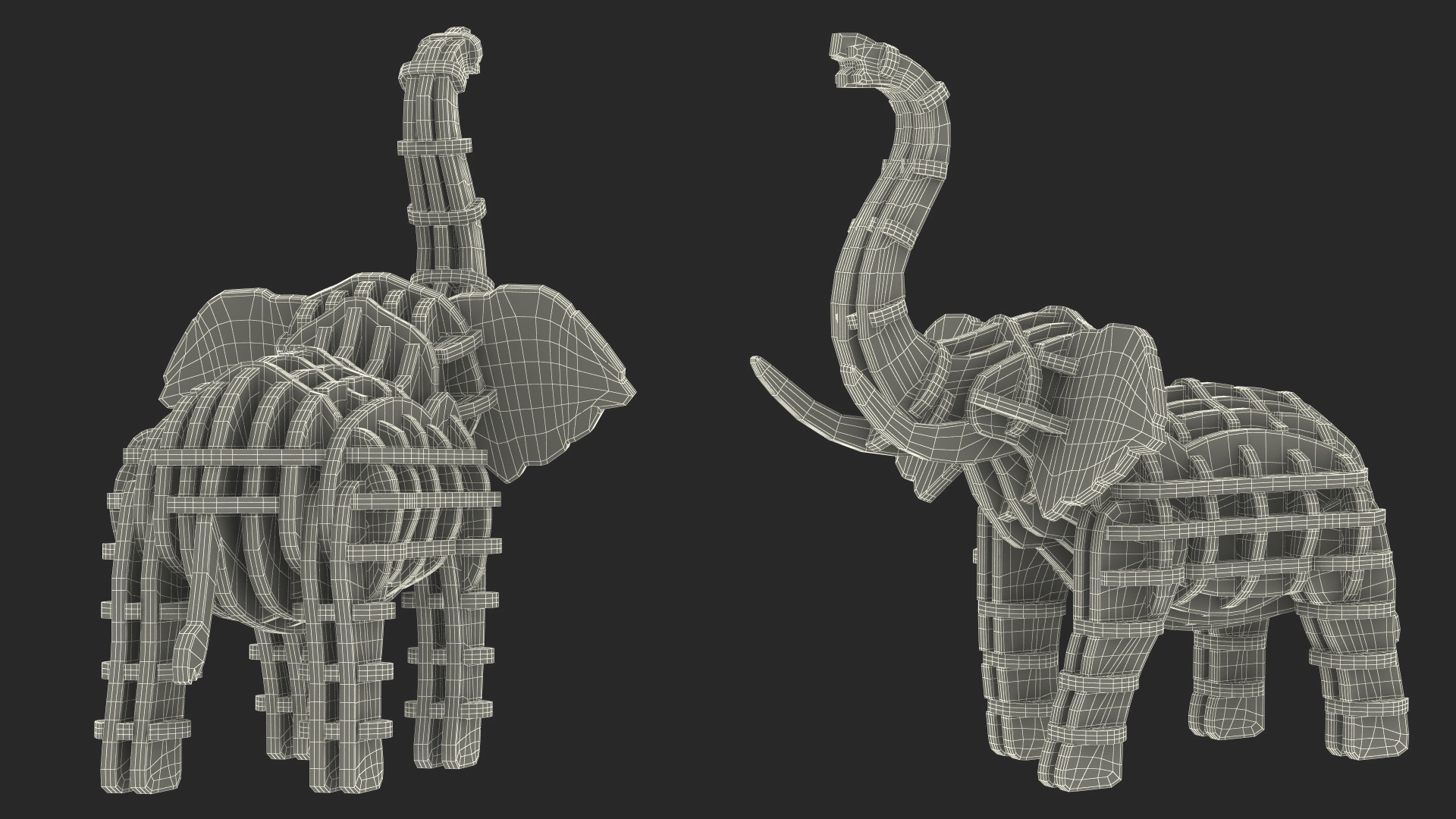 3D model Elephant Wooden 3D Puzzle