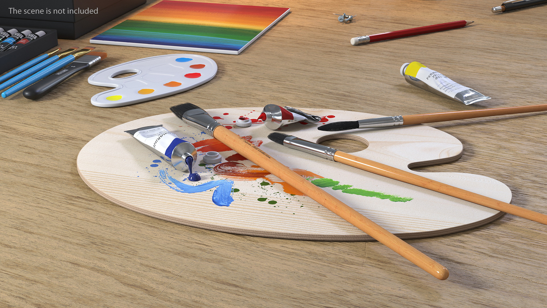 3D Artist Paint Flat Brush model