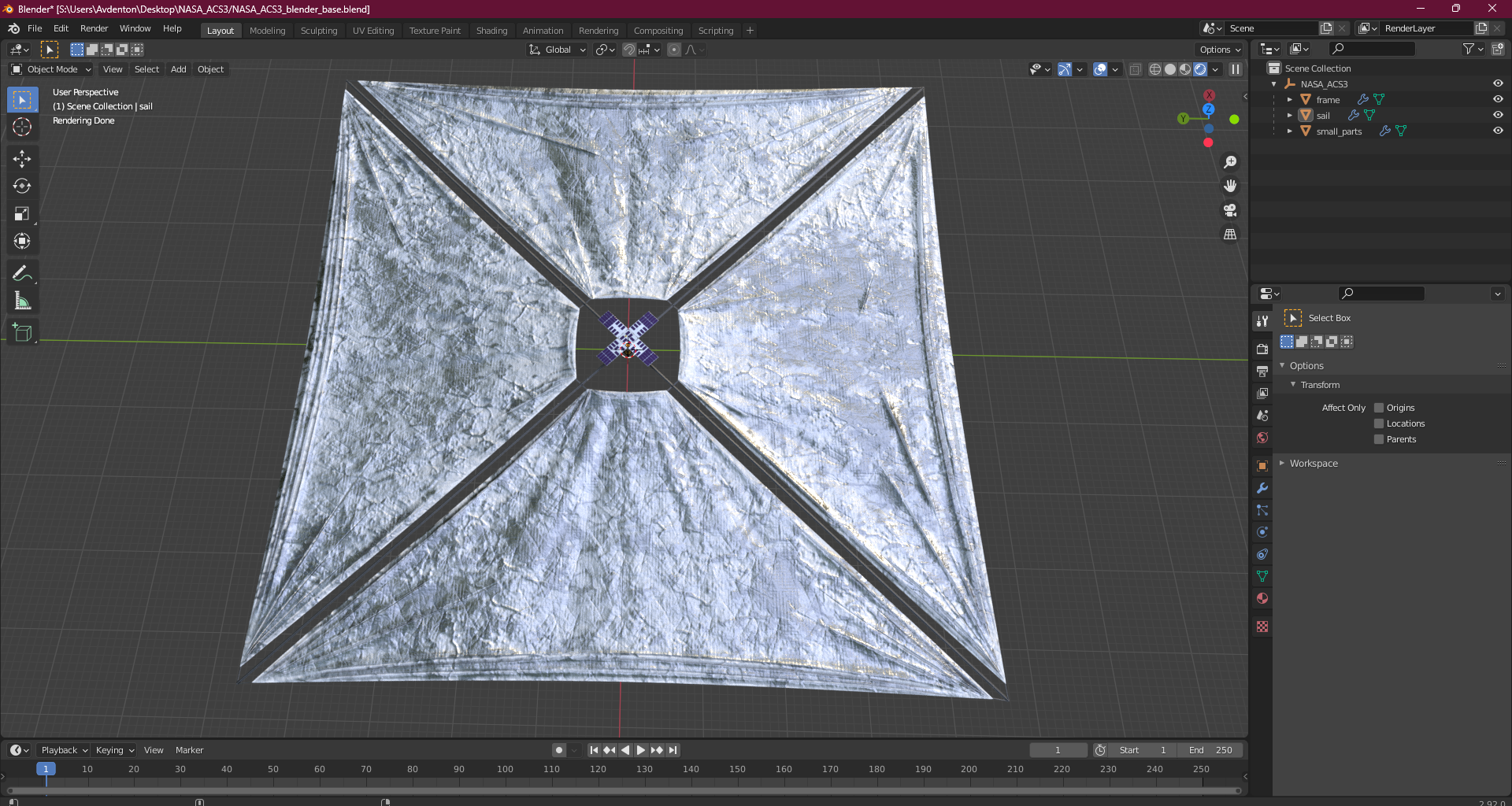 3D model NASA  ACS3