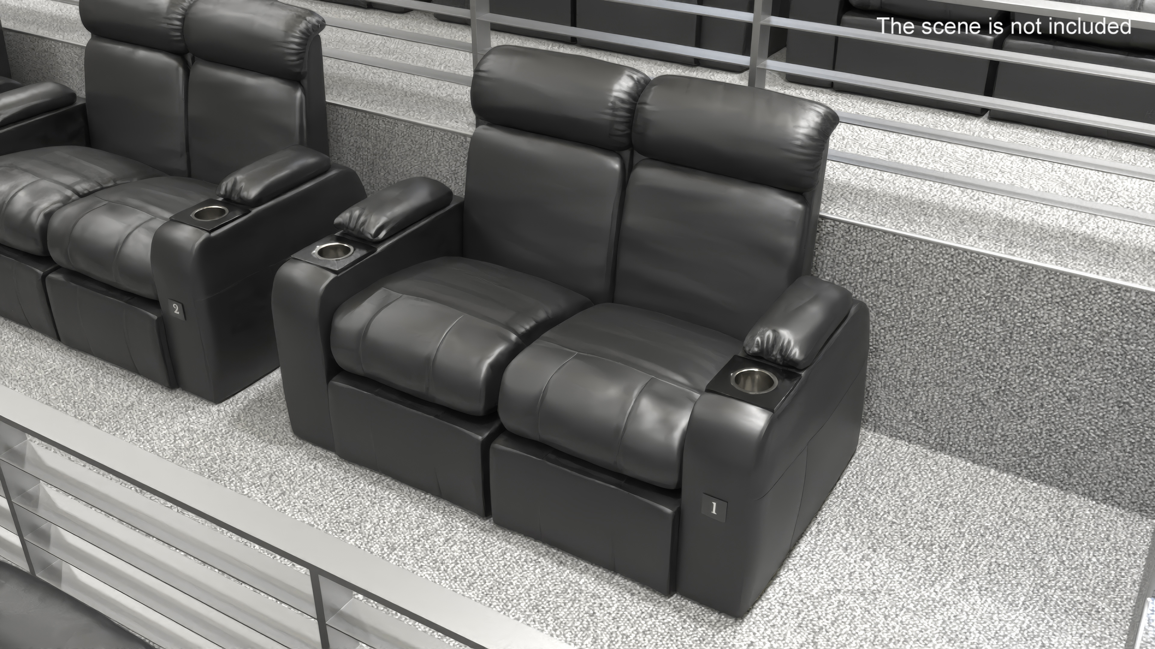 3D model Armchair for Cinema Black