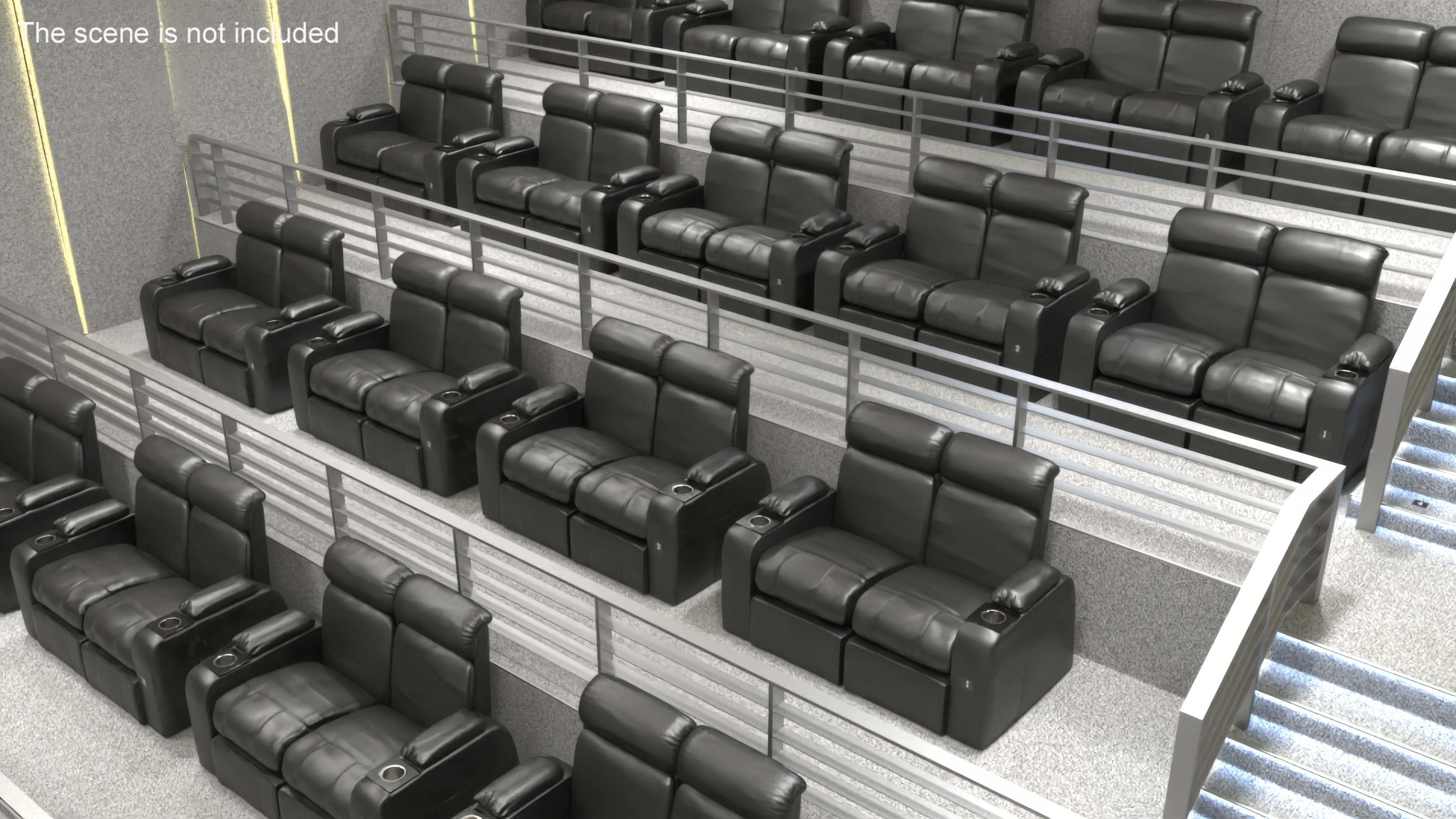 3D model Armchair for Cinema Black