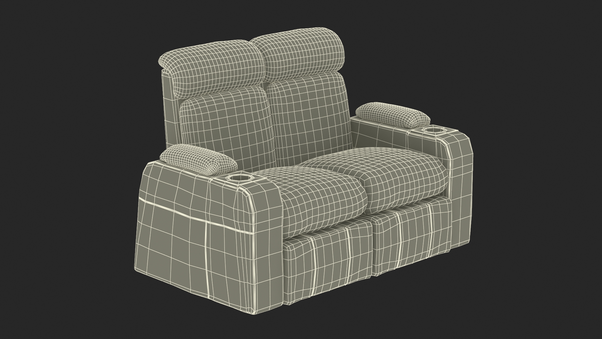 3D model Armchair for Cinema Black