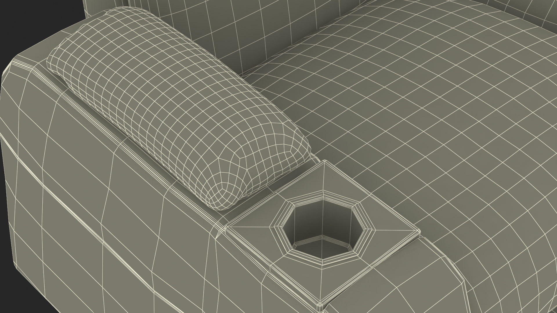 3D model Armchair for Cinema Black