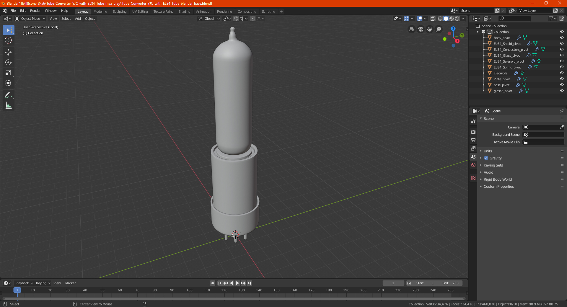 3D Tube Converter YJC with EL84 Tube model
