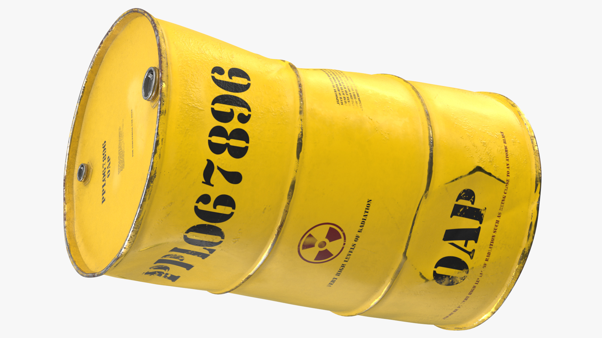 3D Old Radioactive Waste Barrel model