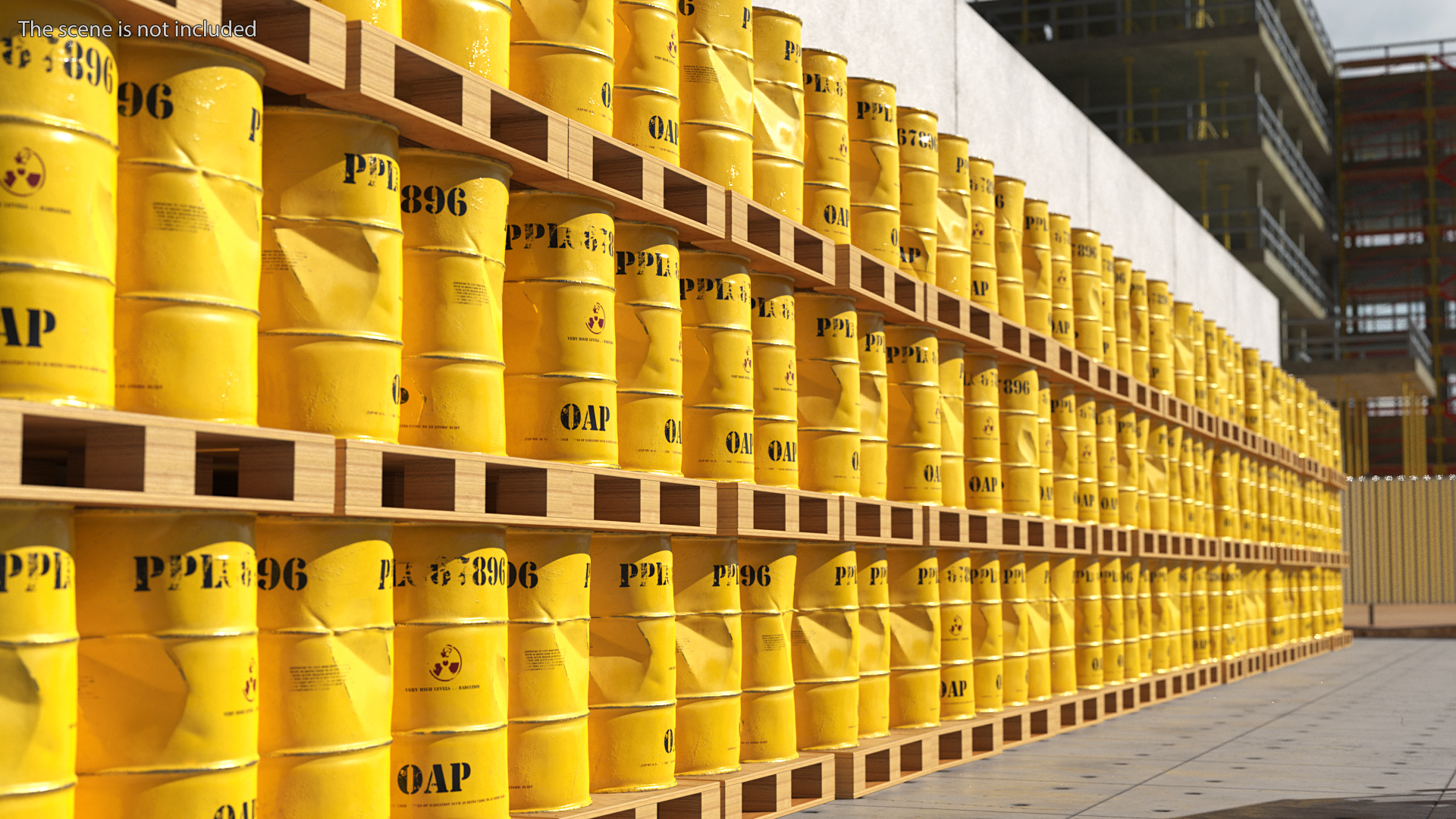 3D Old Radioactive Waste Barrel model