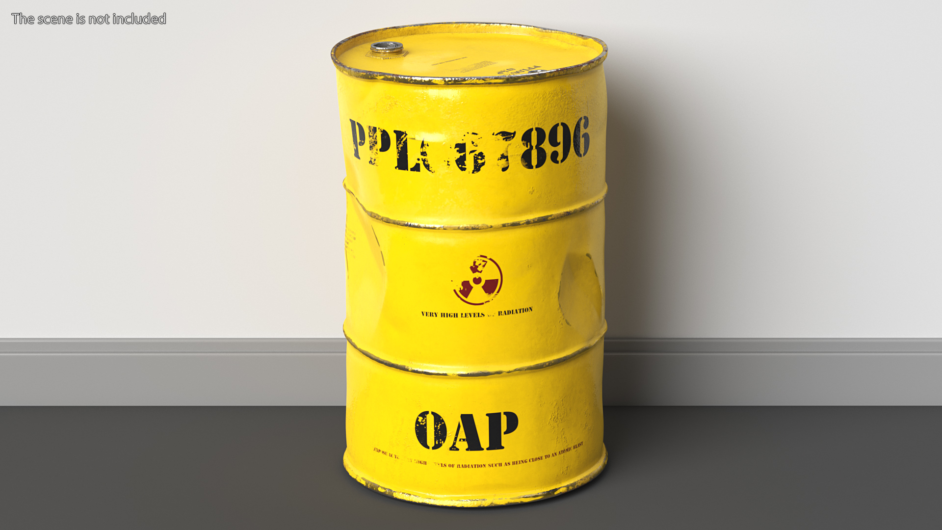 3D Old Radioactive Waste Barrel model