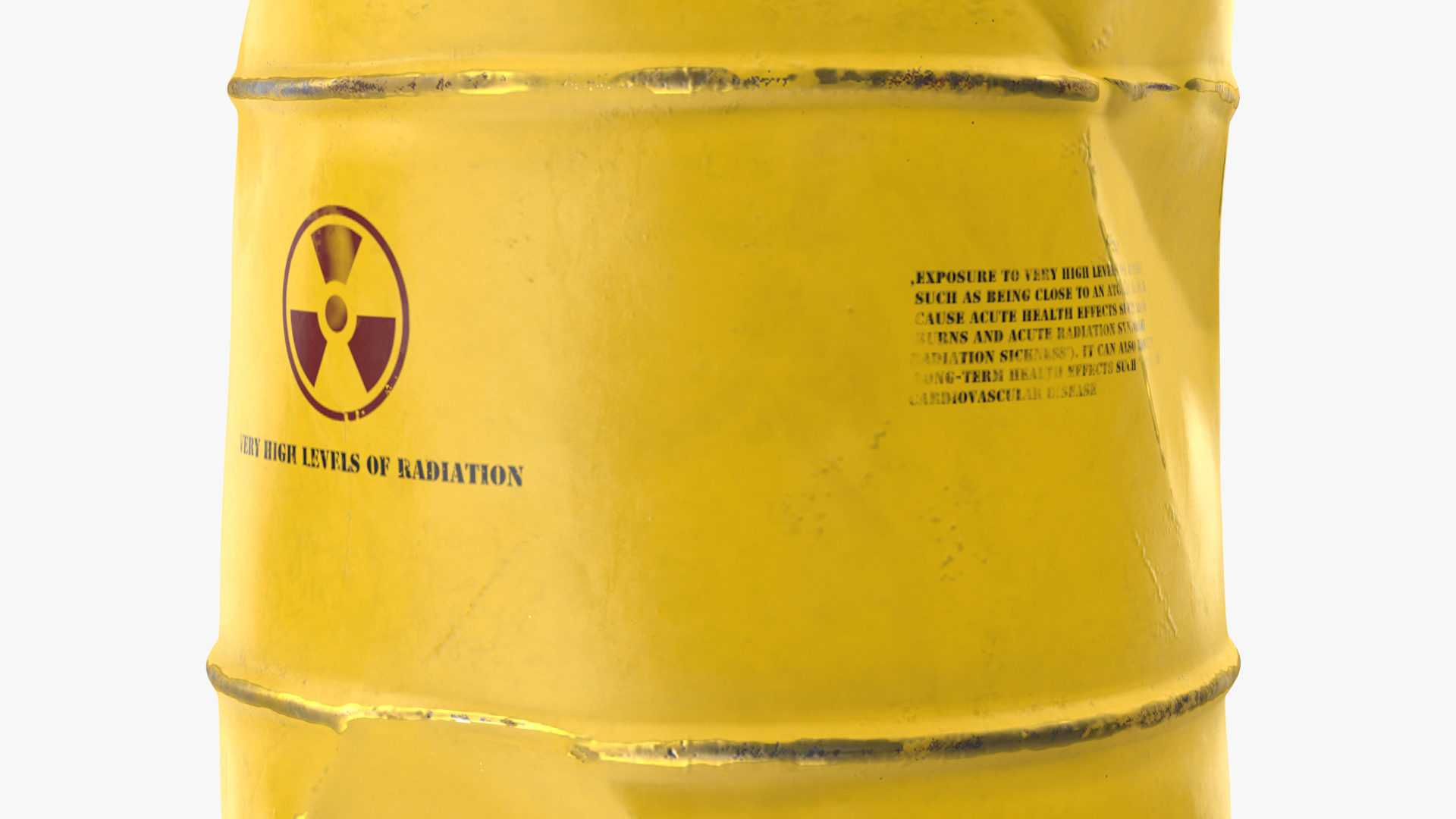 3D Old Radioactive Waste Barrel model