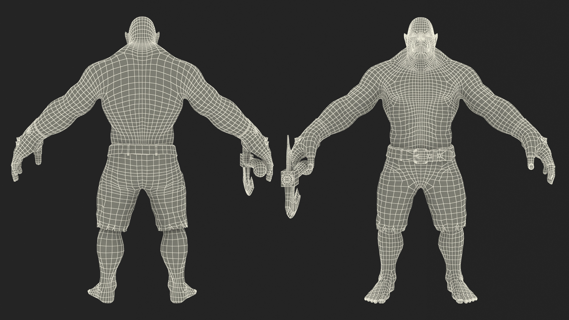 3D model Orc Warrior Fur