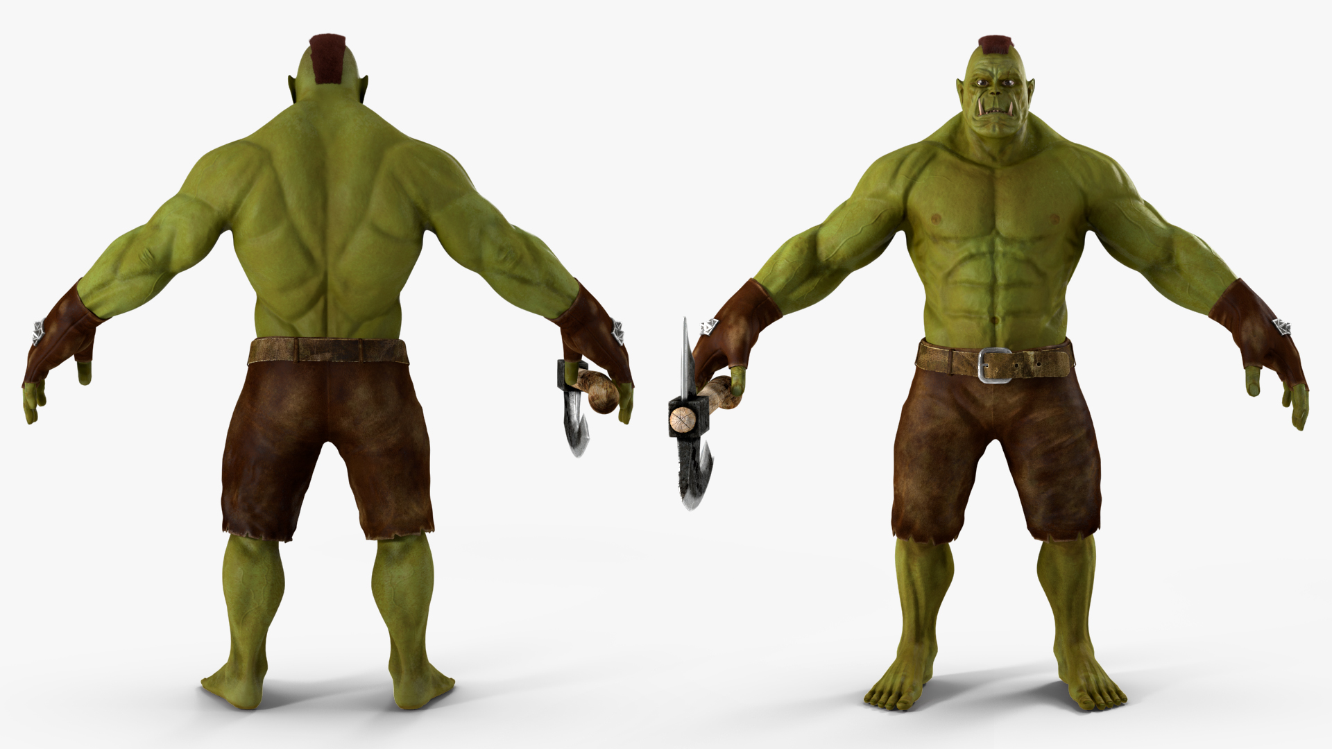 3D model Orc Warrior Fur