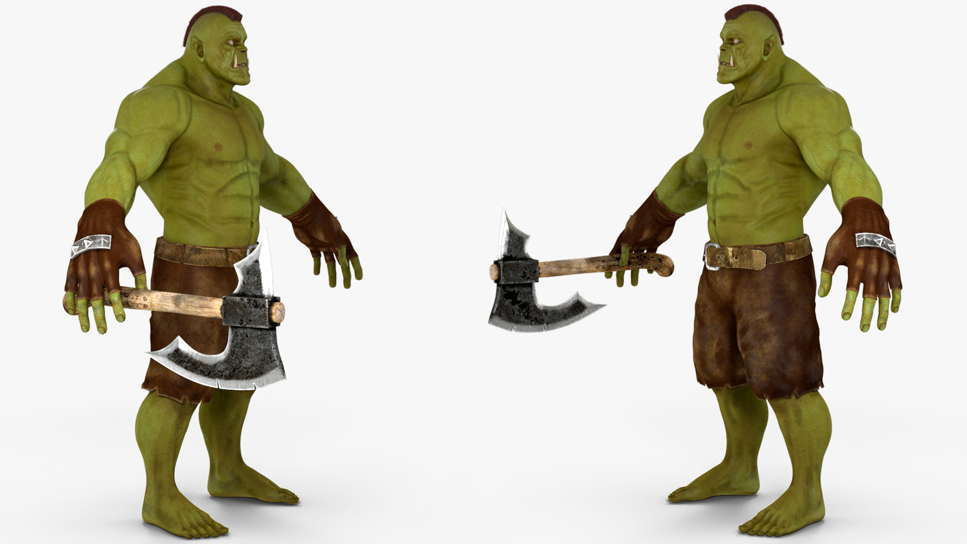 3D model Orc Warrior Fur