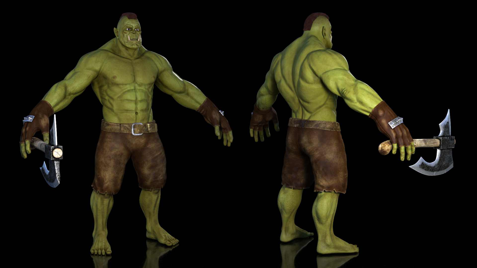 3D model Orc Warrior Fur