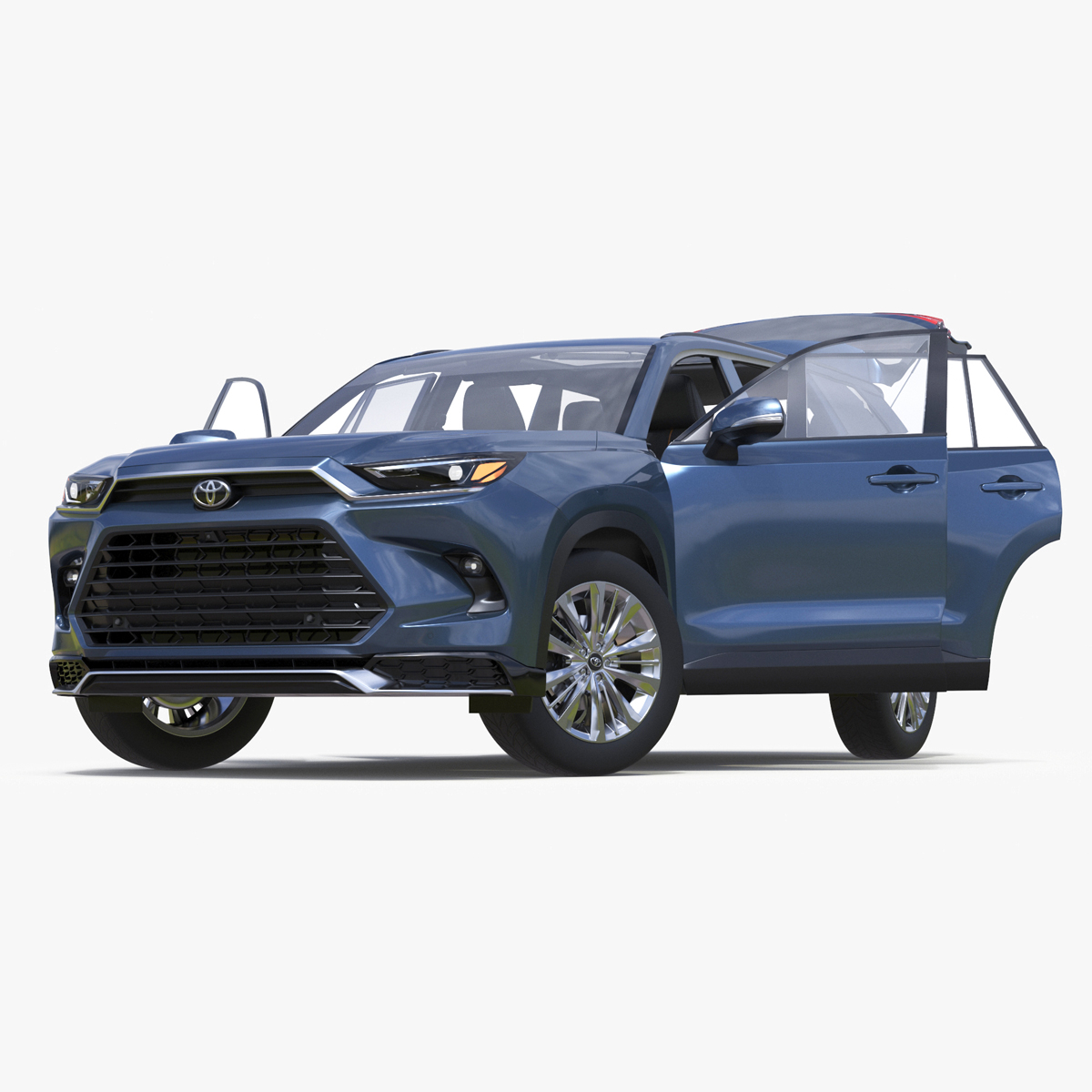 3D model Toyota Grand Highlander 2024 Rigged