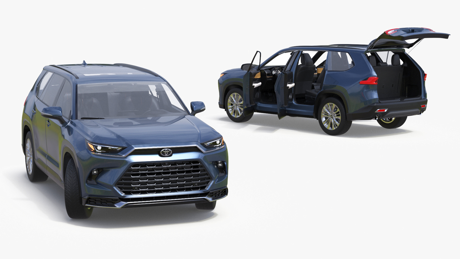 3D model Toyota Grand Highlander 2024 Rigged