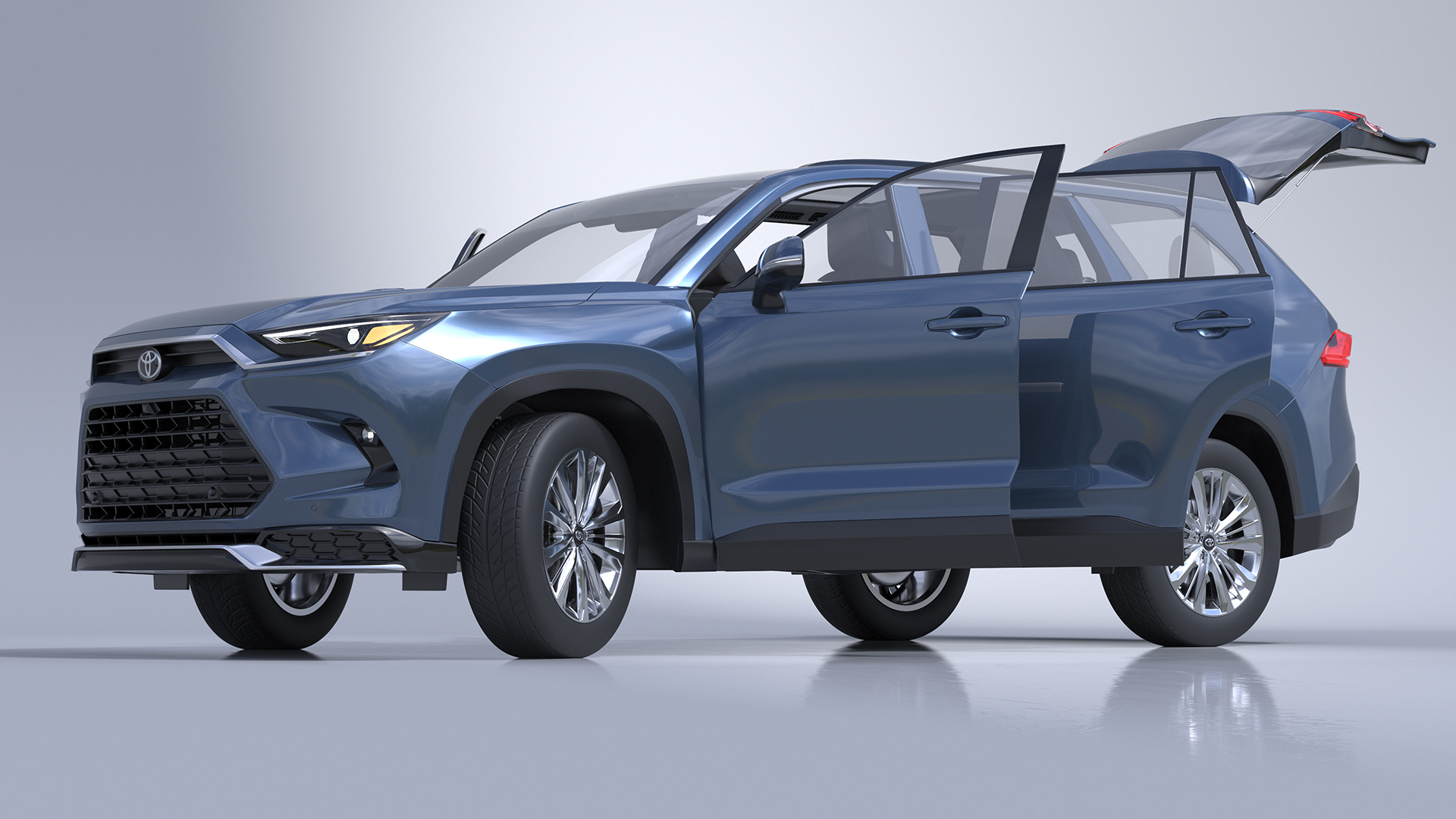 3D model Toyota Grand Highlander 2024 Rigged