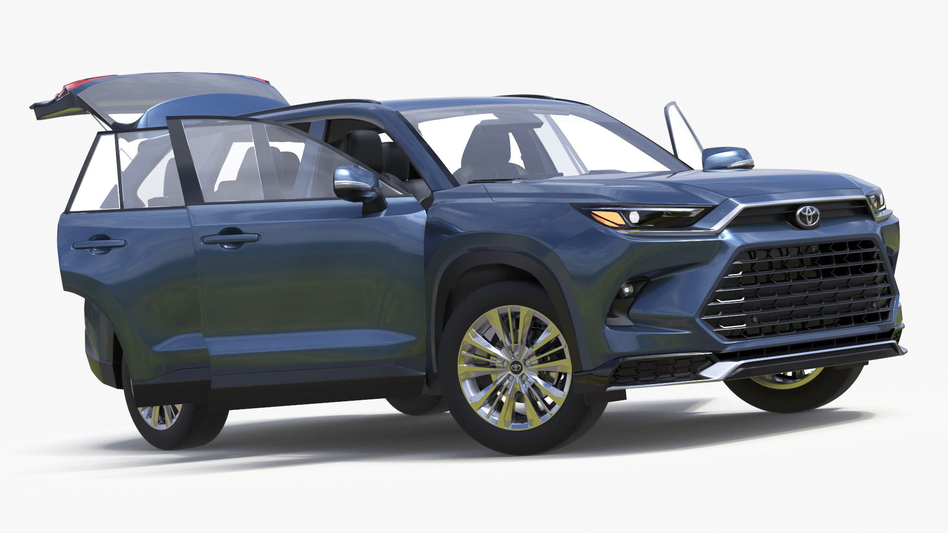 3D model Toyota Grand Highlander 2024 Rigged